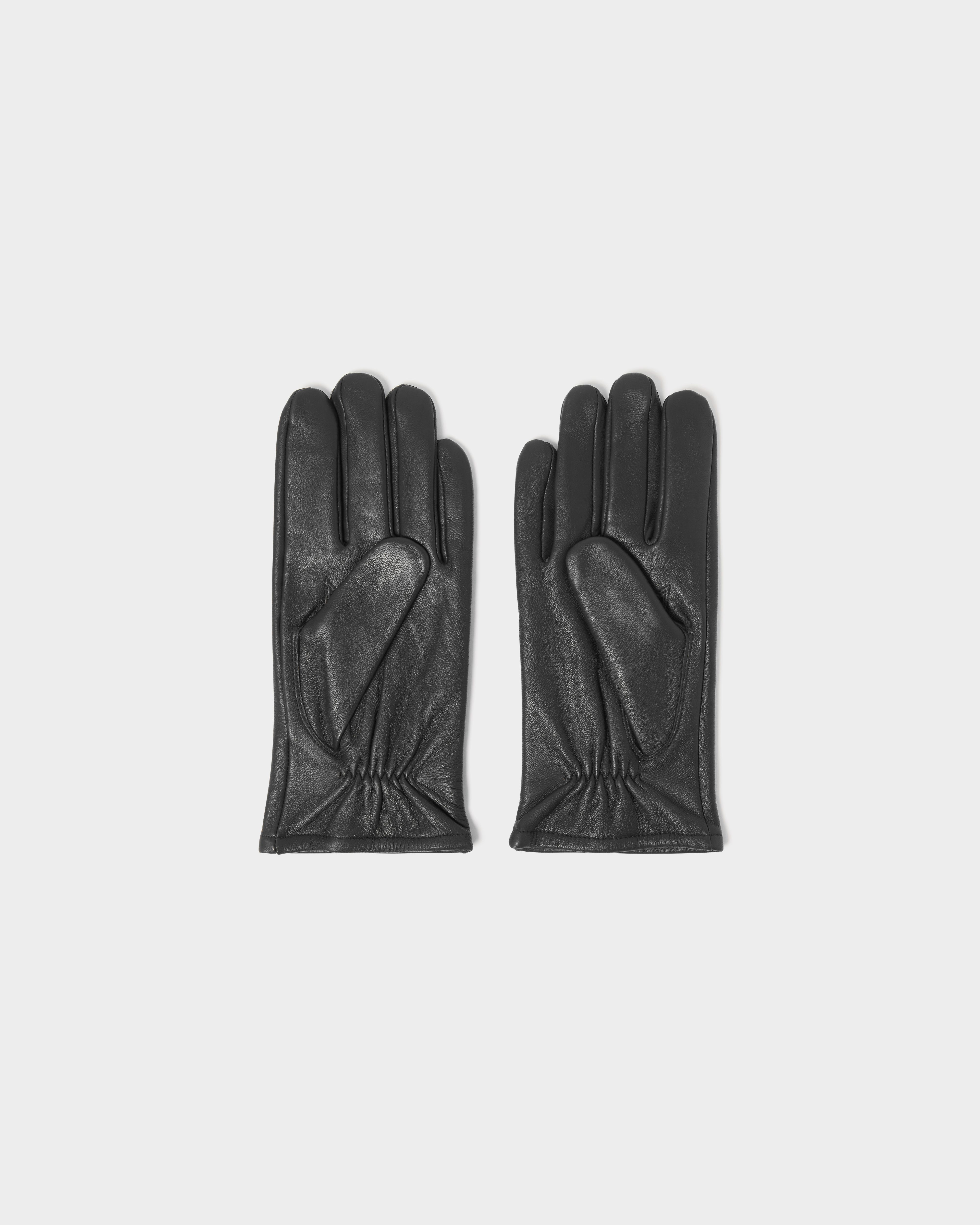 Benedict Mens Leather Gloves in Black