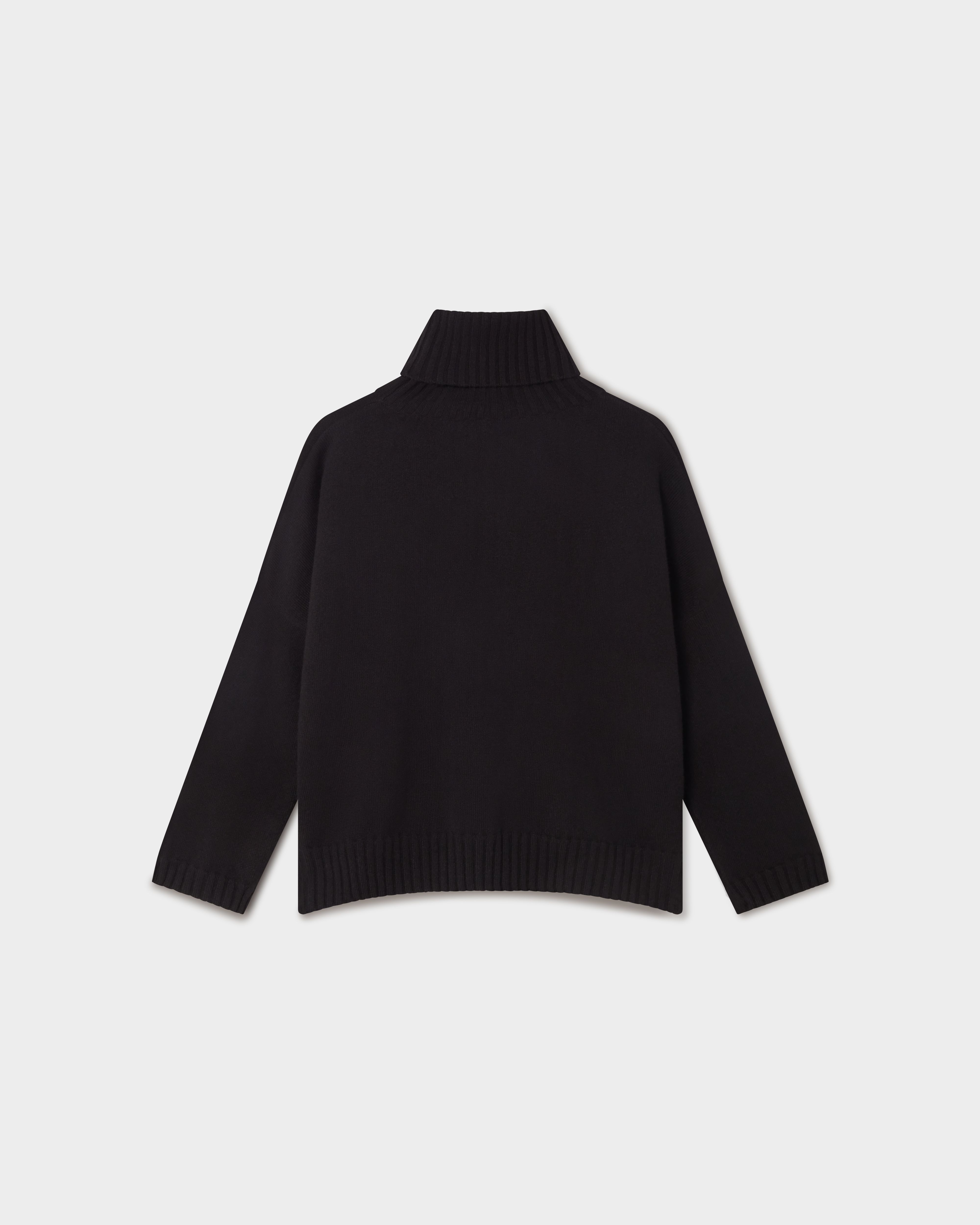 Image number 3 of The Chiltern Roll Neck Jumper in Black