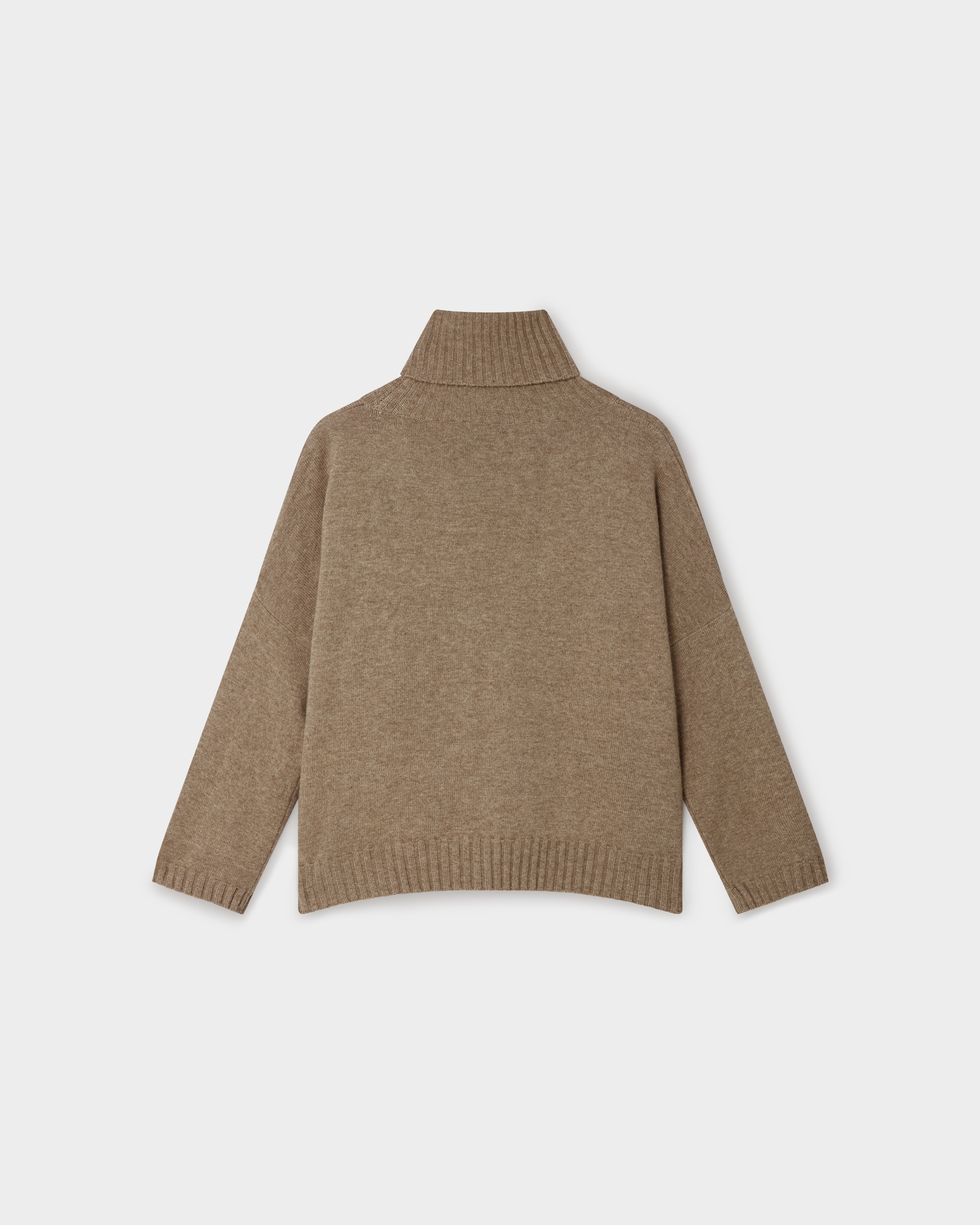 Image number 2 of The Chiltern Roll Neck Jumper in Mocha