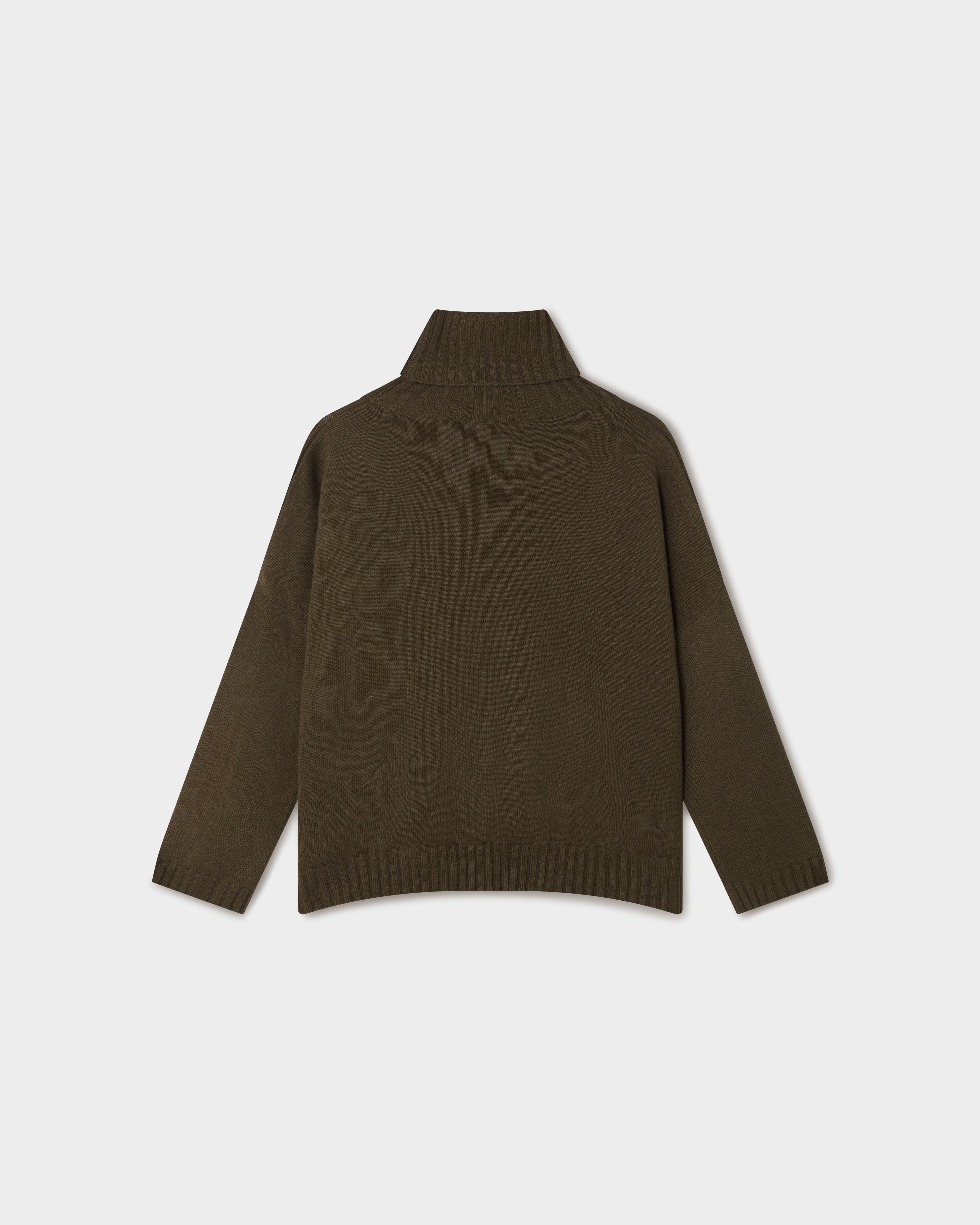 Image number 2 of The Chiltern Roll Neck Jumper in Fir
