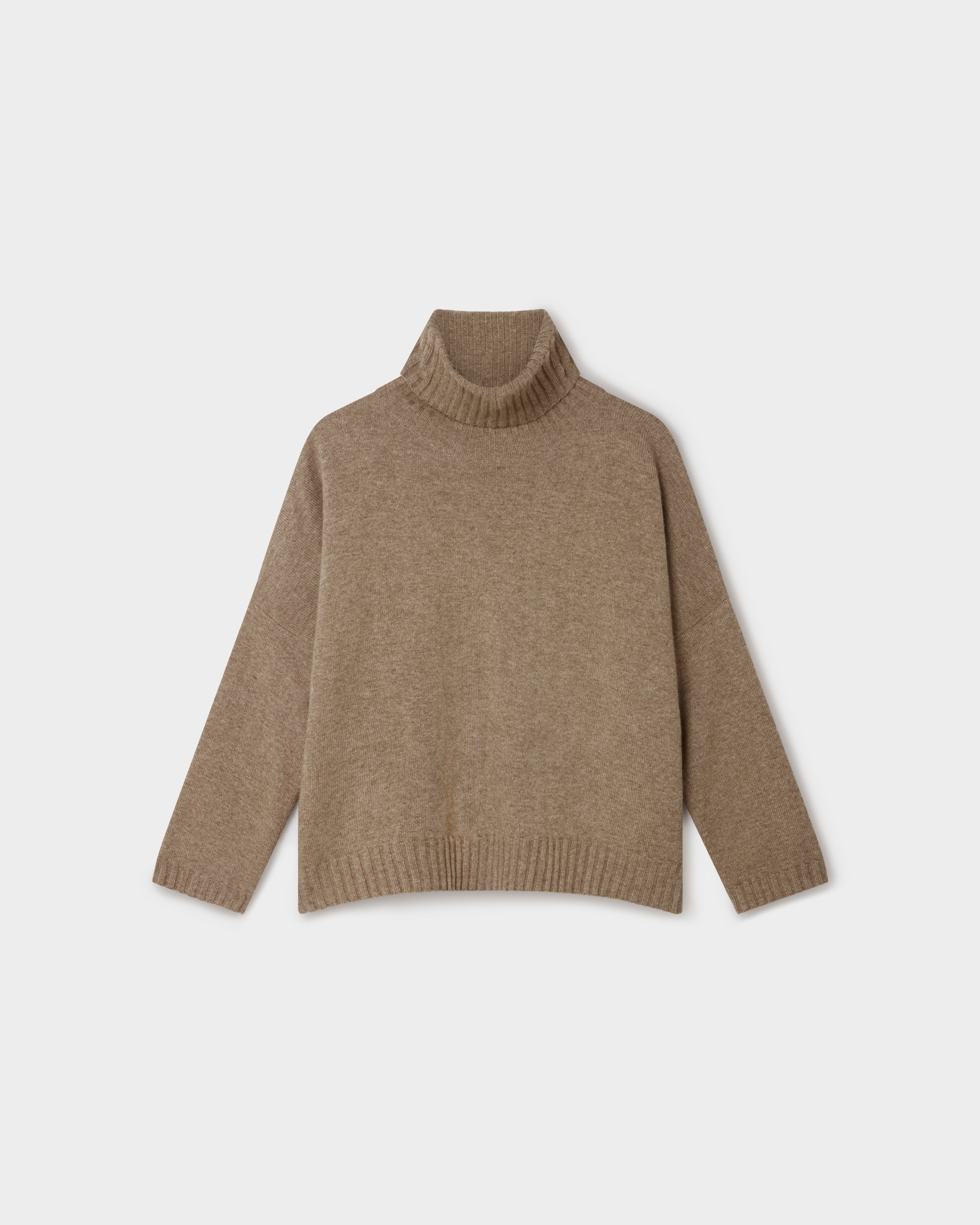 The Chiltern Roll Neck Jumper in Mocha