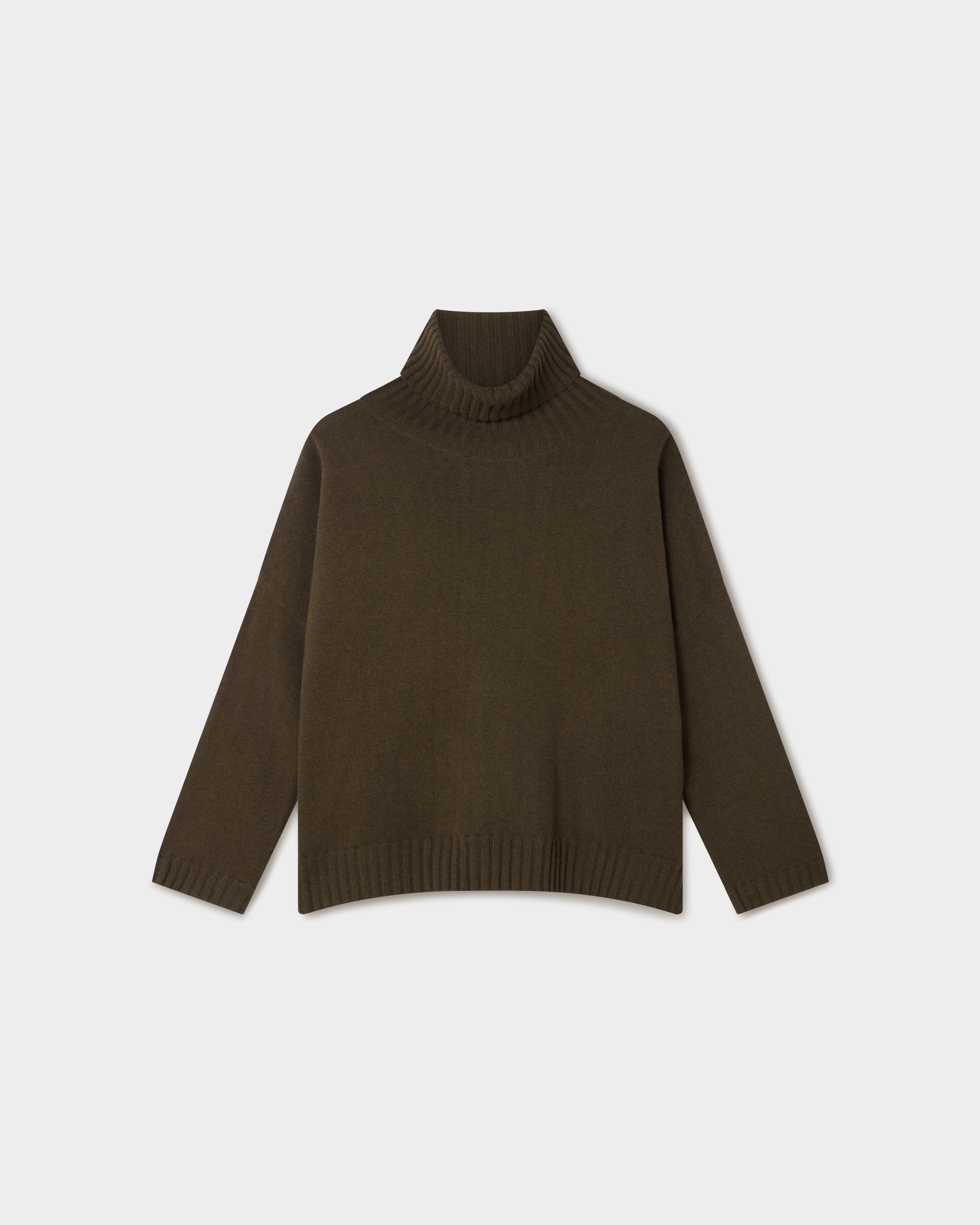 The Chiltern Roll Neck Jumper in Fir