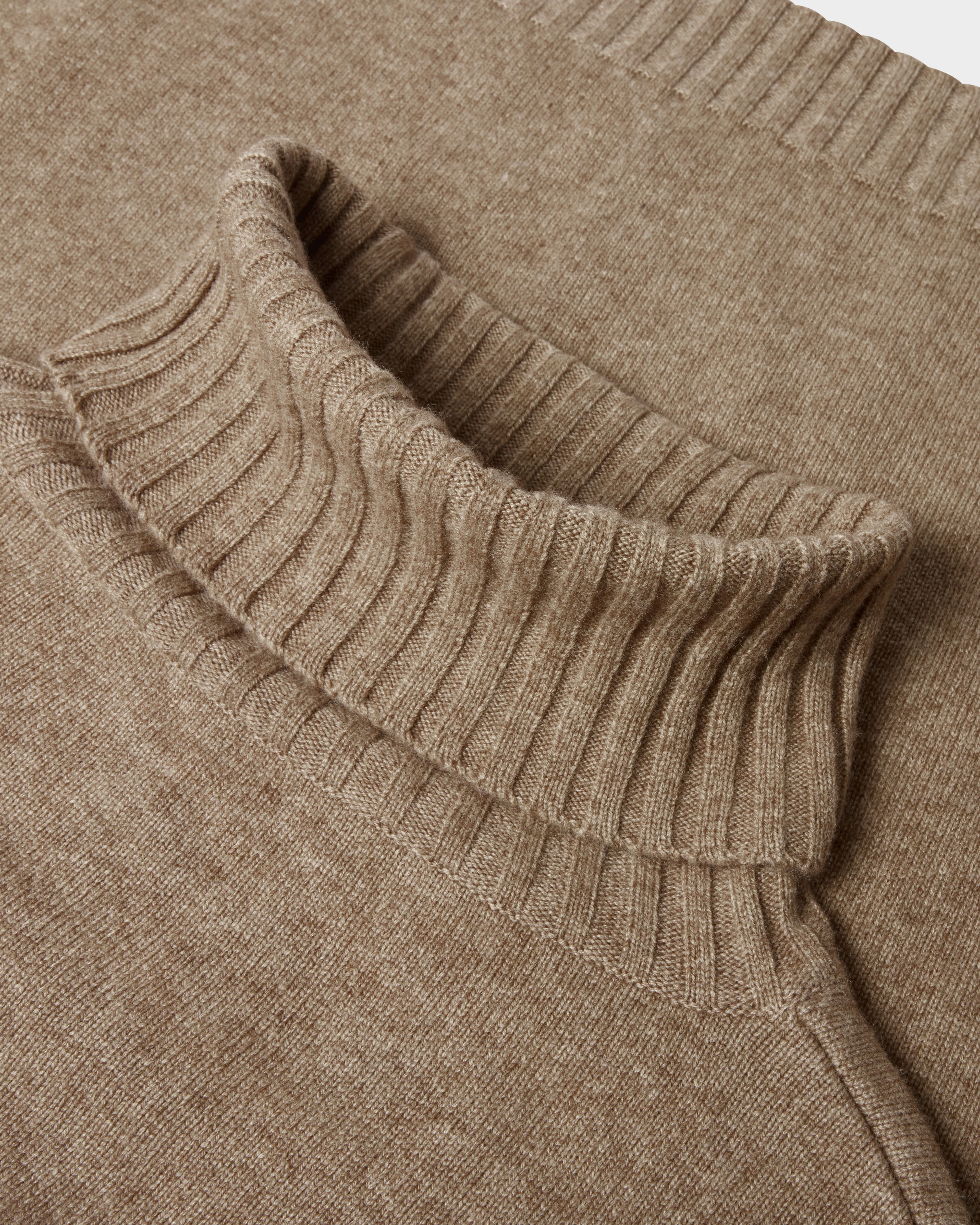 Image number 3 of The Chiltern Roll Neck Jumper in Mocha