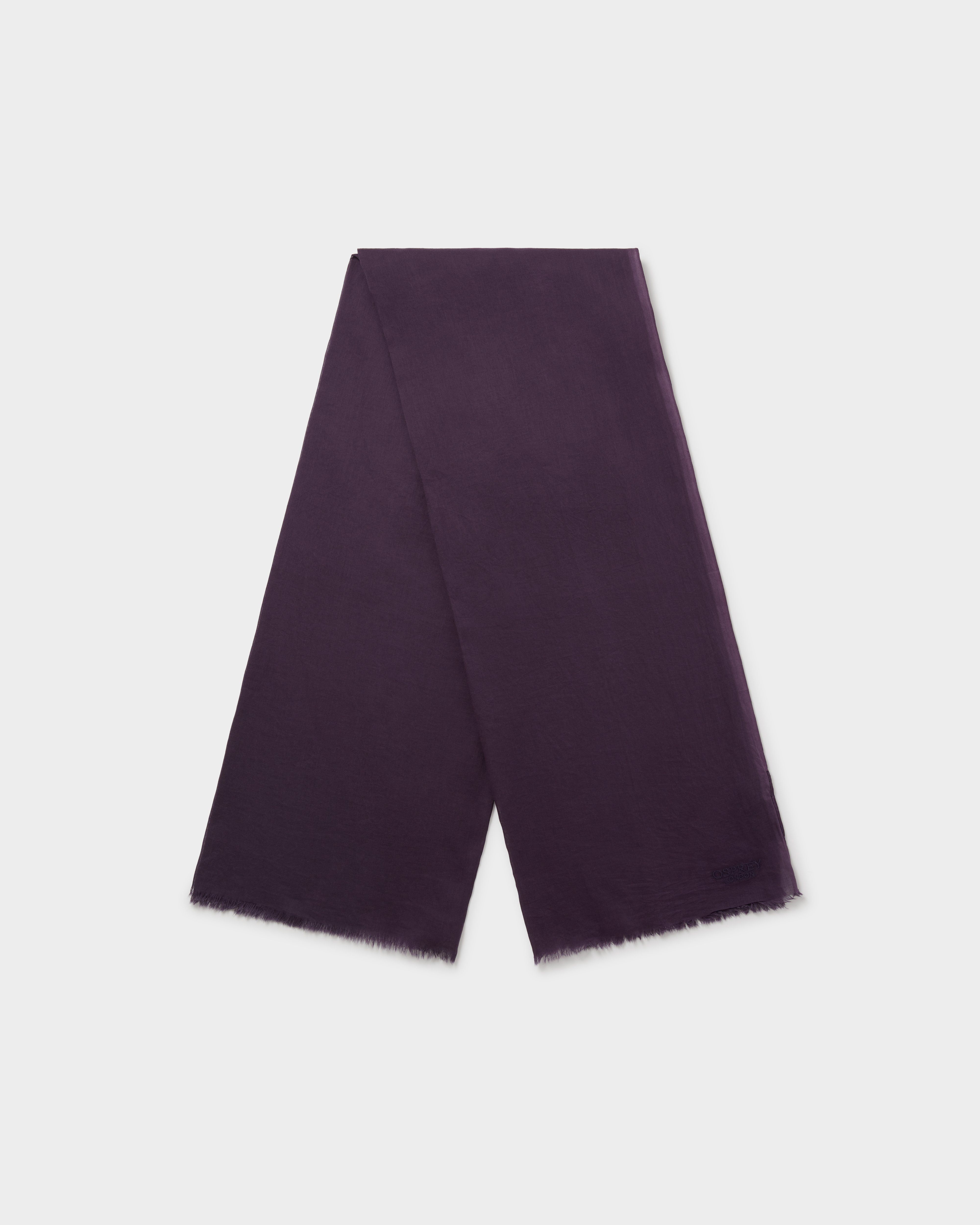 The Boxed Cotton Wrap in Aubergine