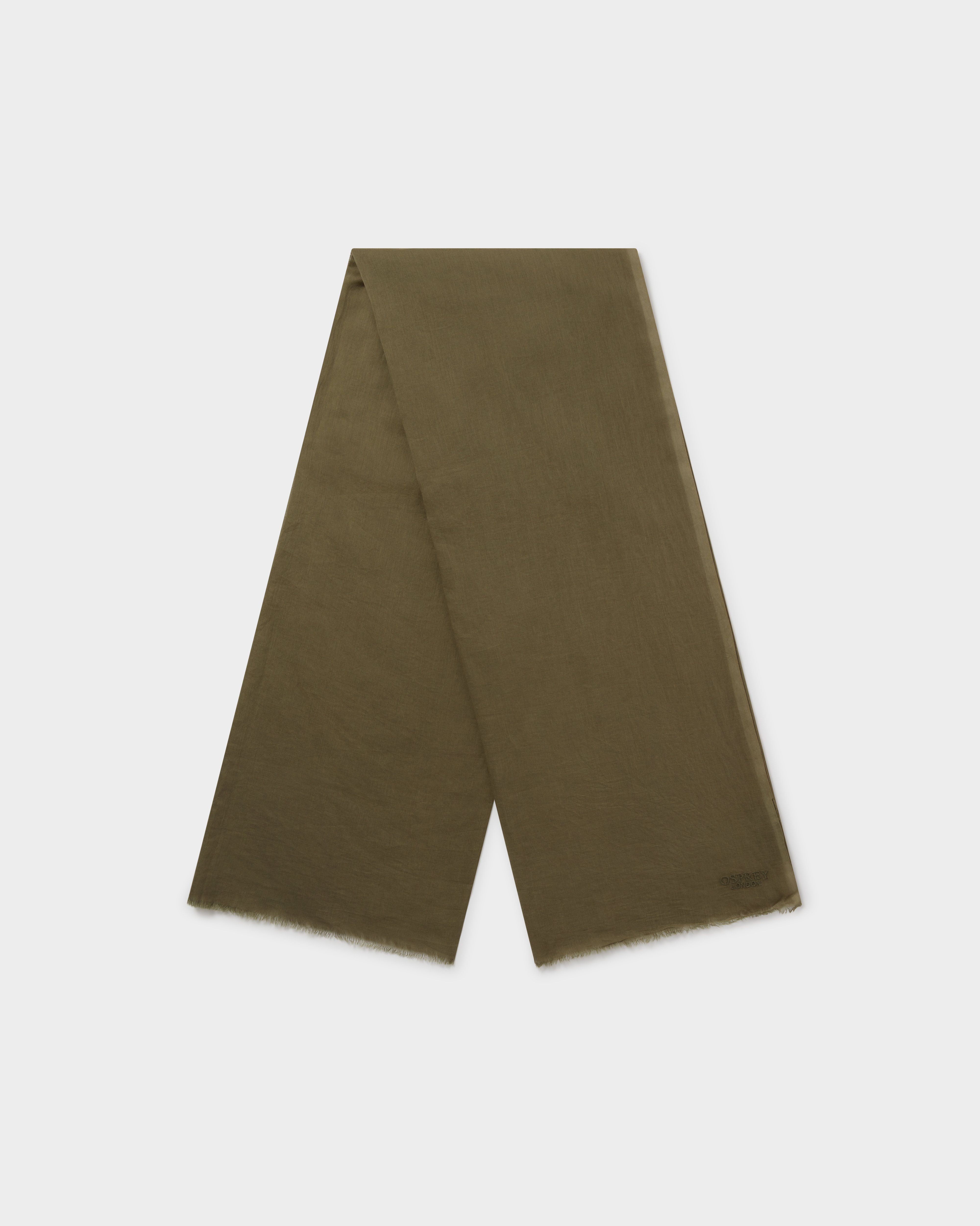The Boxed Cotton Wrap in Khaki