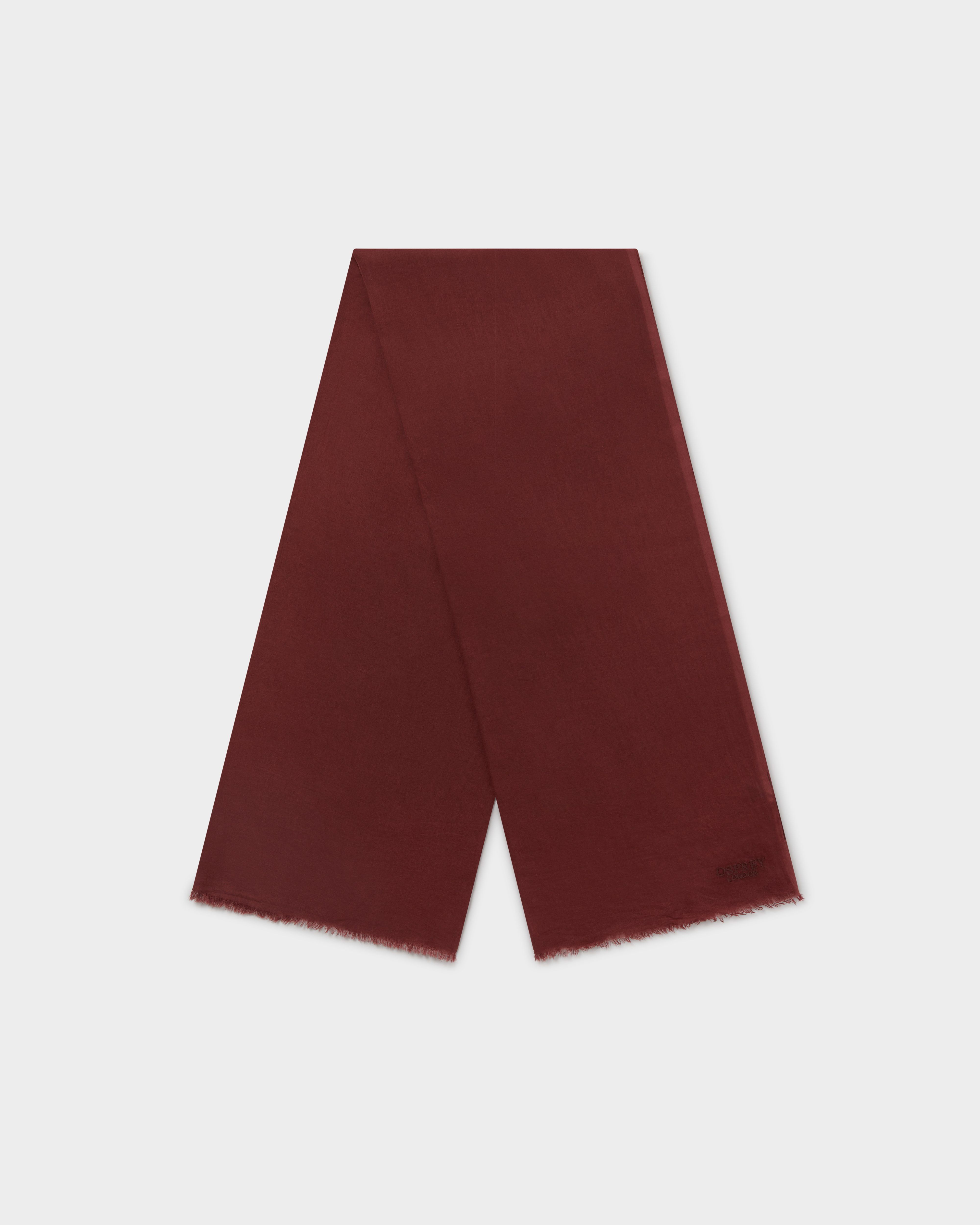 The Boxed Cotton Wrap in Merlot