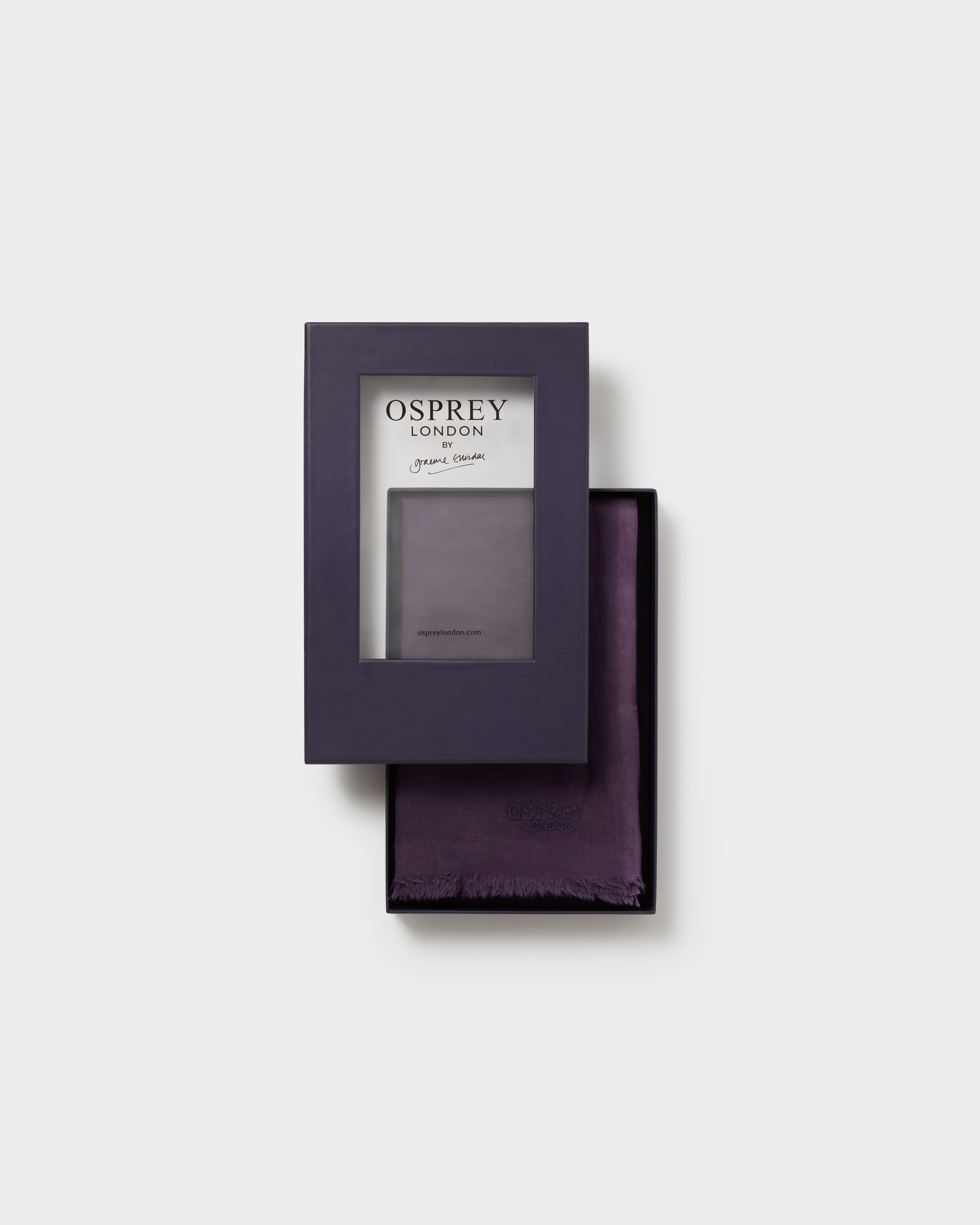 Image number 3 of The Boxed Cotton Wrap in Aubergine