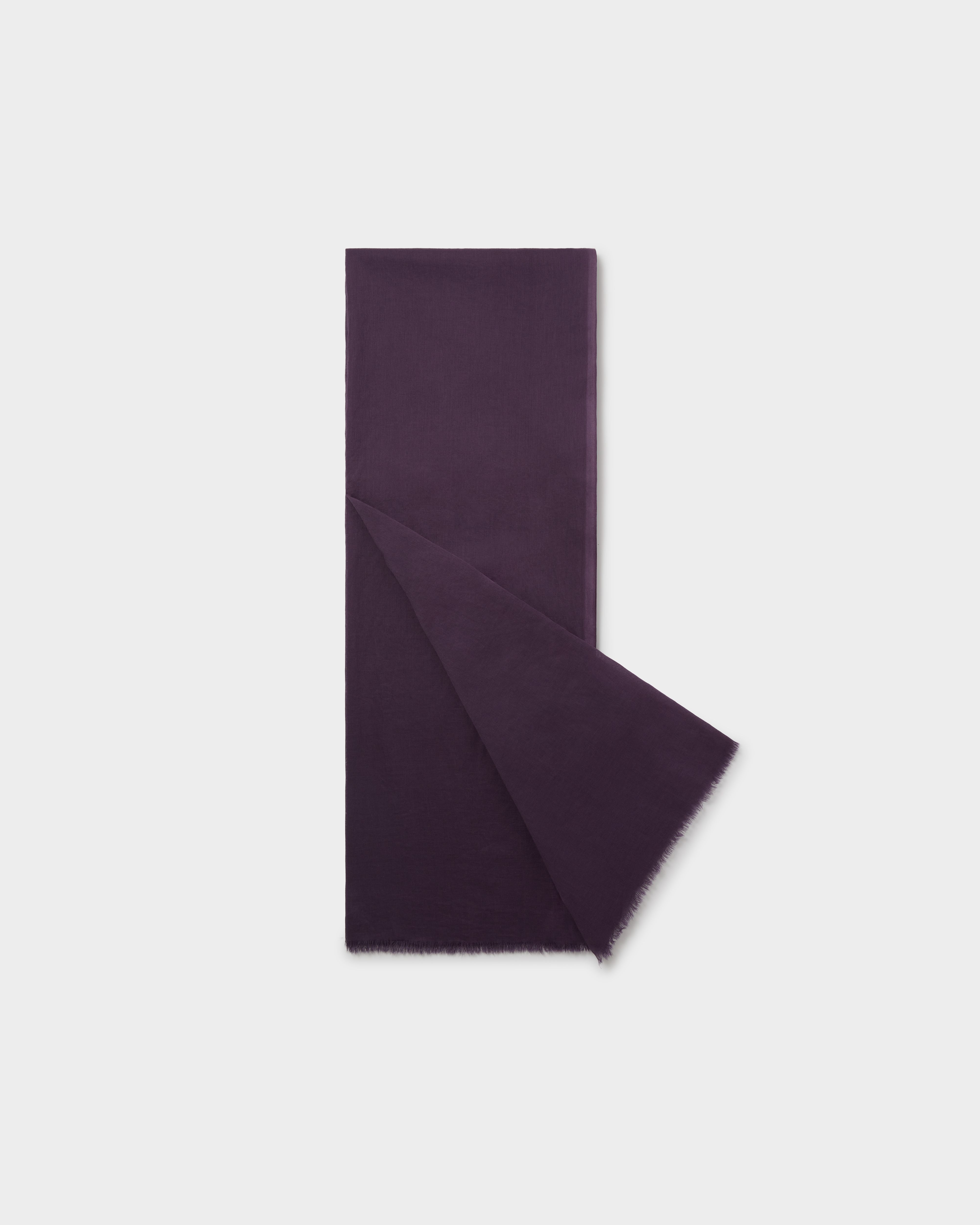 The Boxed Cotton Wrap in Aubergine