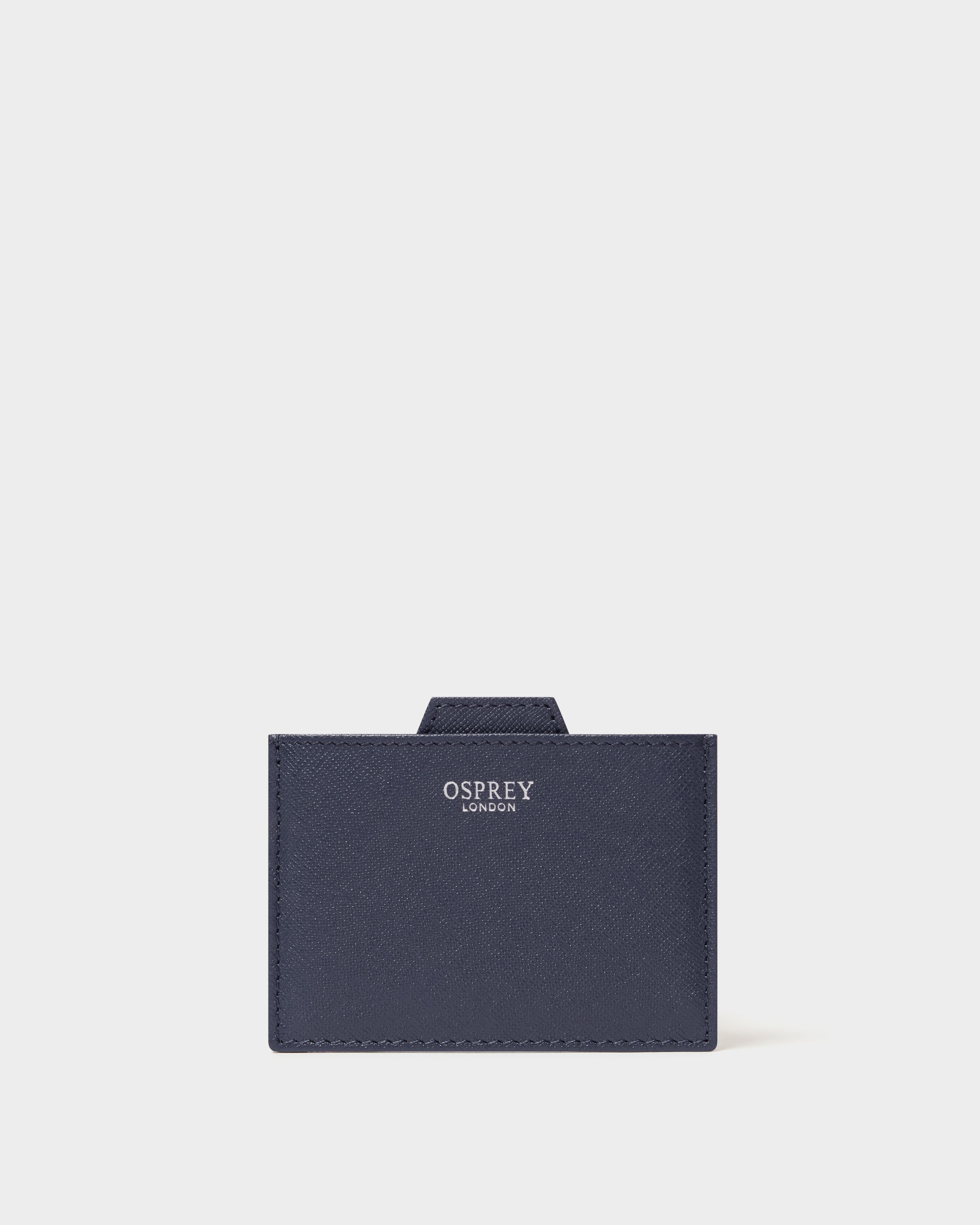Image number 4 of The Neptune Leather Mirror Card Holder and Small Pouch in Navy