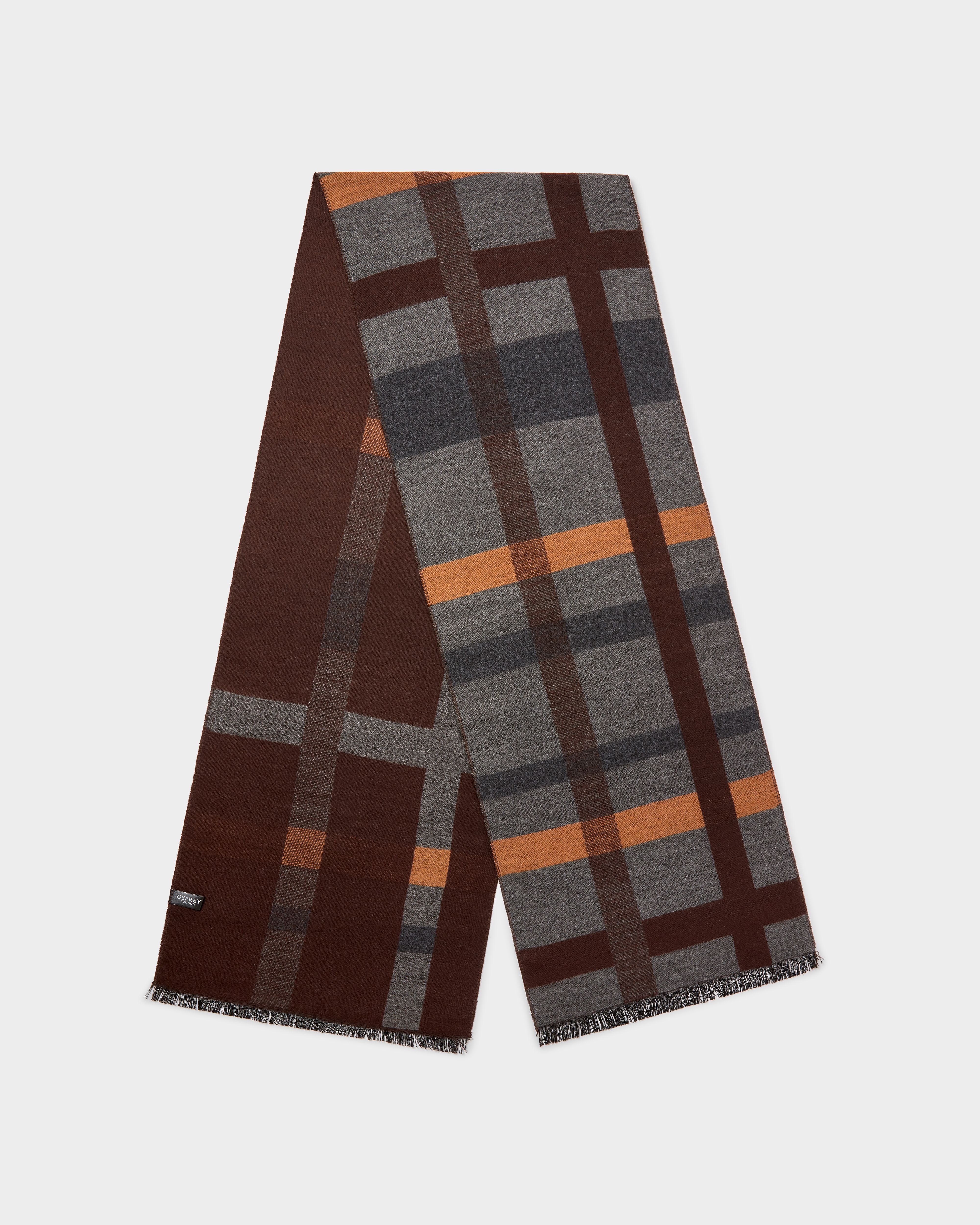 Image number 4 of The Coin Wallet and Scarf Set in Green & Brown