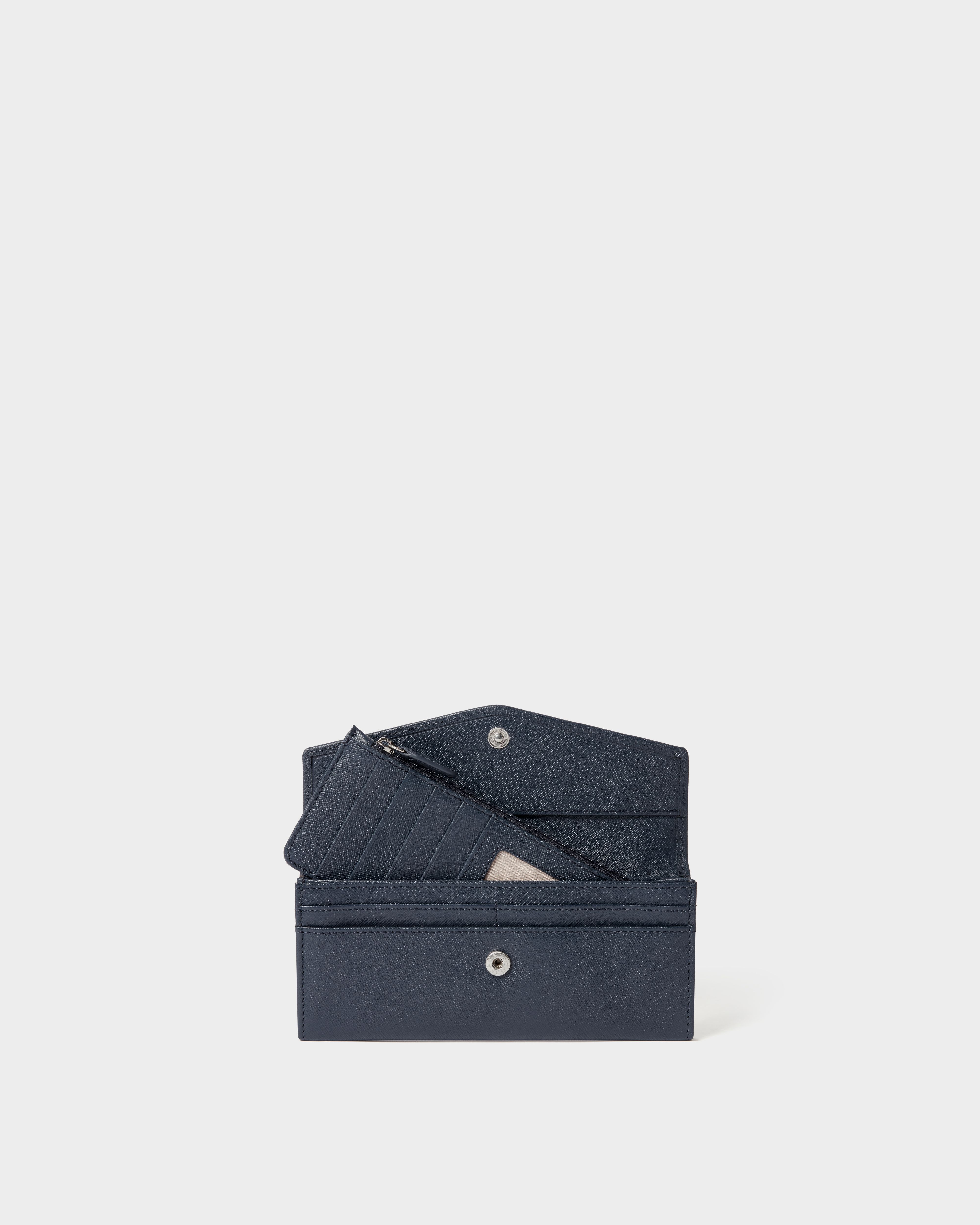 Image number 3 of The Neptune Leather Matinee Purse in Navy