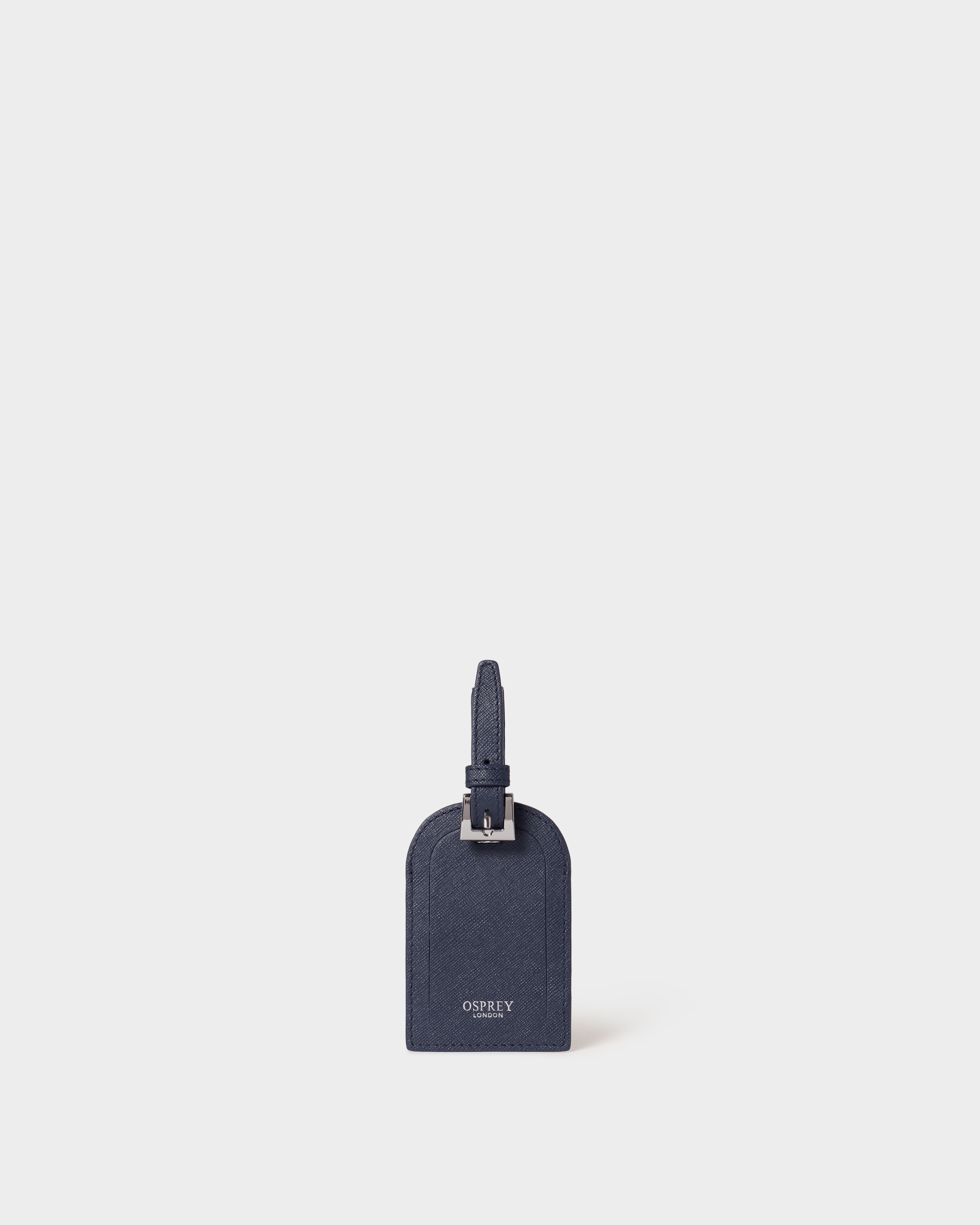 Image number 5 of The Neptune Leather Passport and Luggage Tag Set in Navy