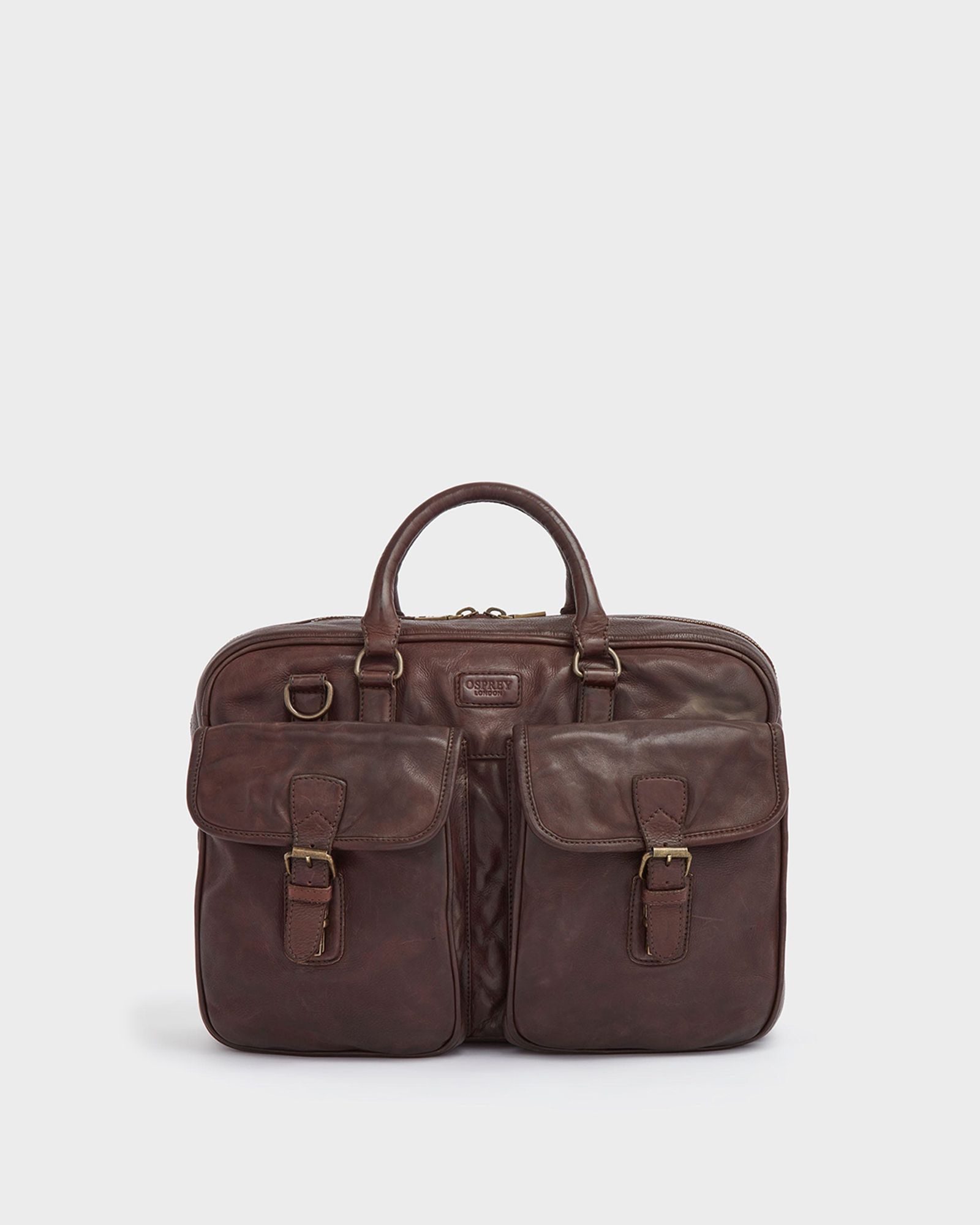Image number 2 of The Grip Leather Bag in Chestnut