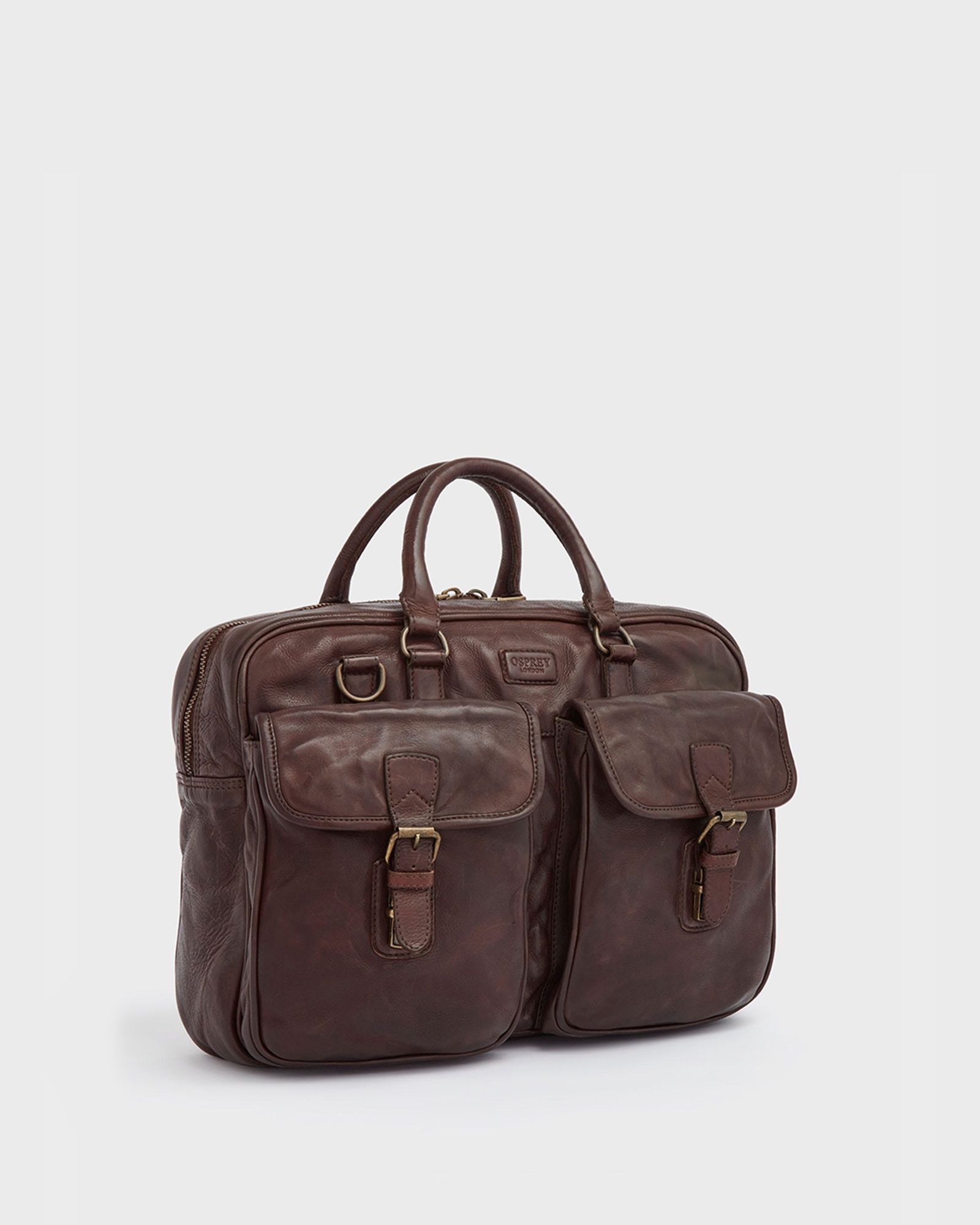 Image number 3 of The Grip Leather Bag in Chestnut