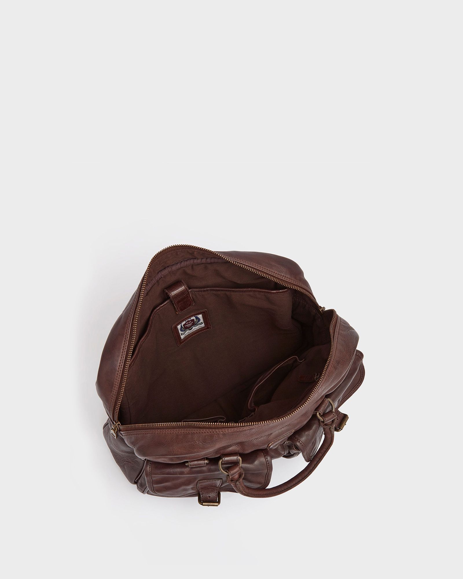 Image number 4 of The Grip Leather Bag in Chestnut