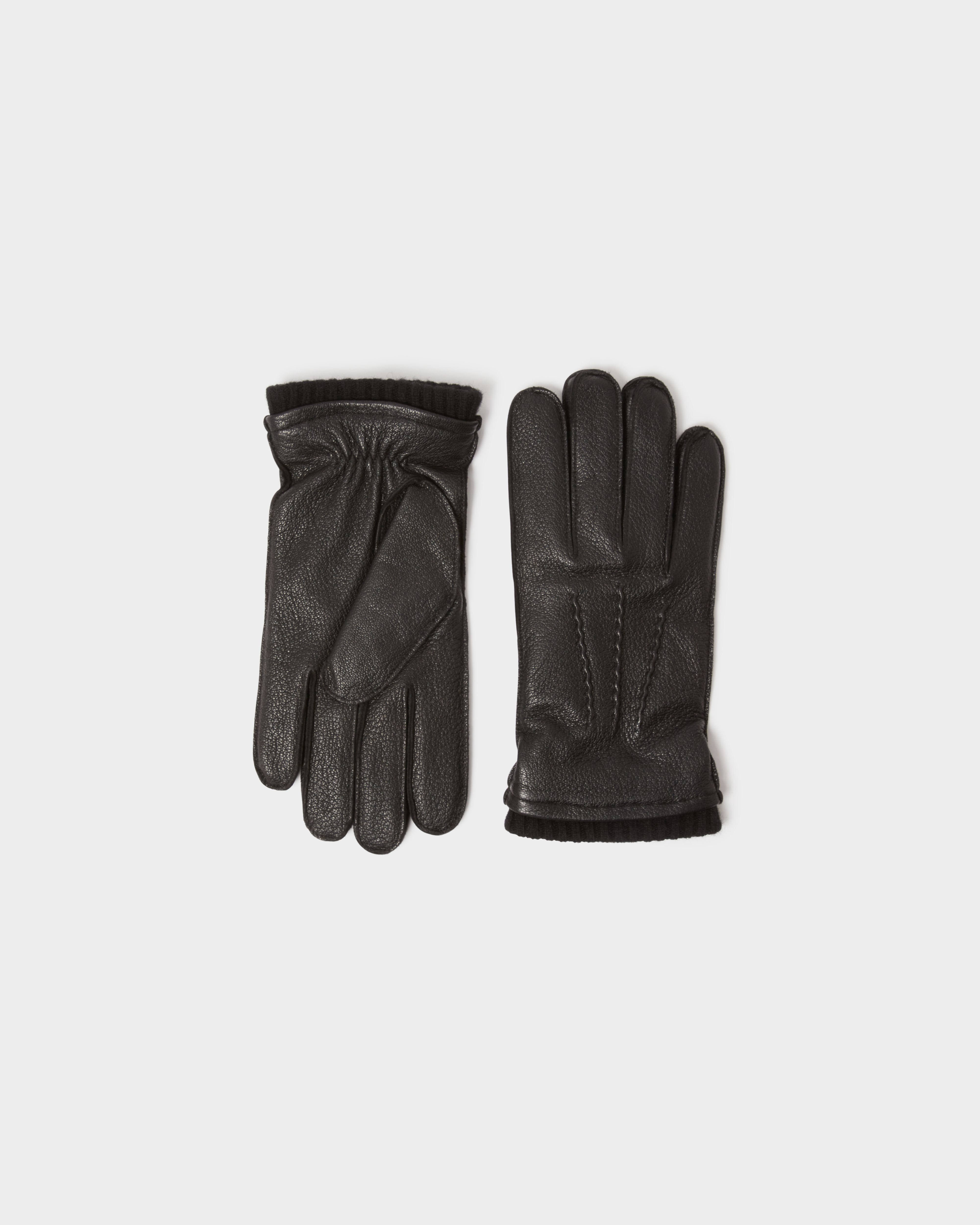 Image number 3 of The Alfie Leather Gloves in Black