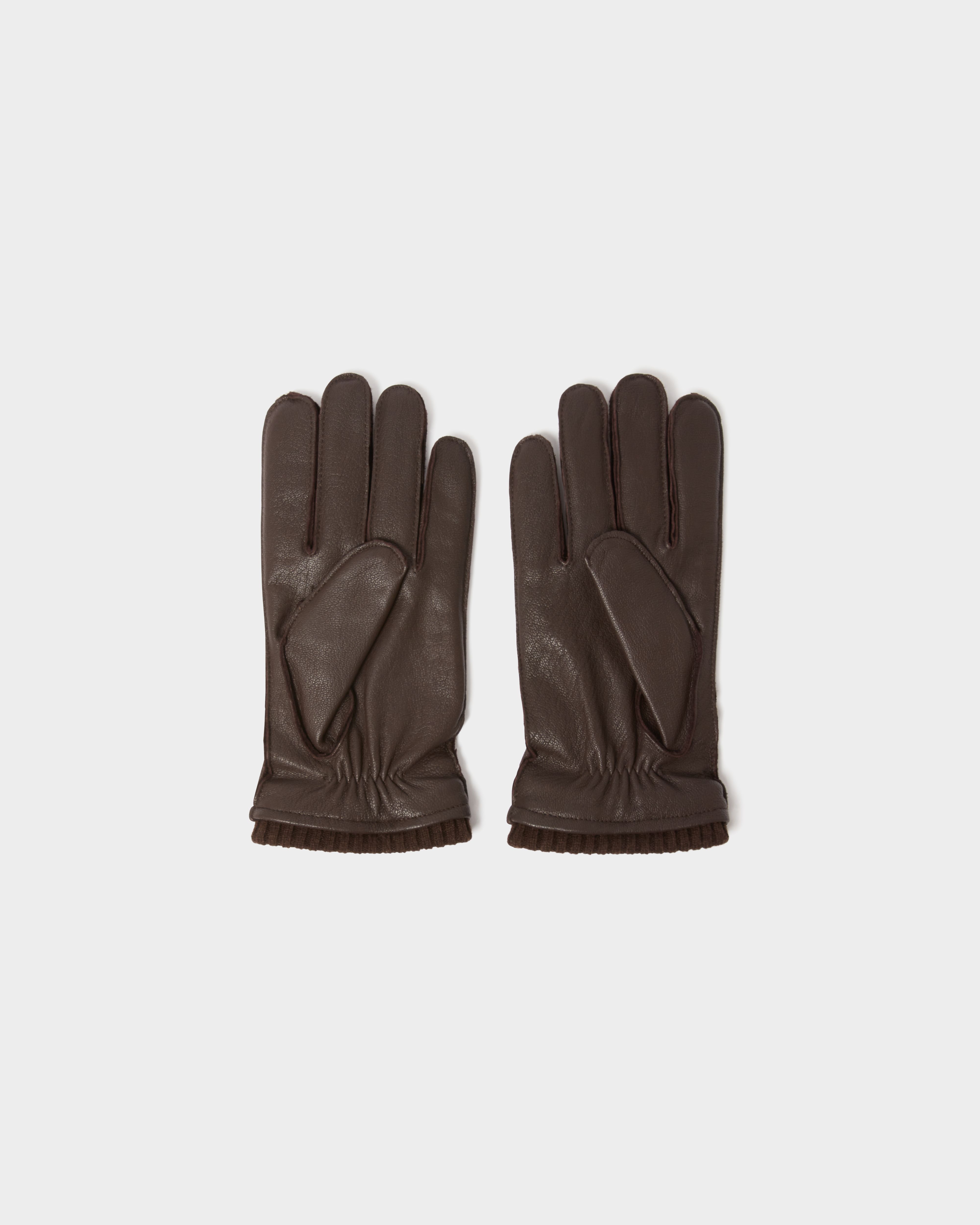 Image number 4 of The Alfie Leather Gloves in Chocolate