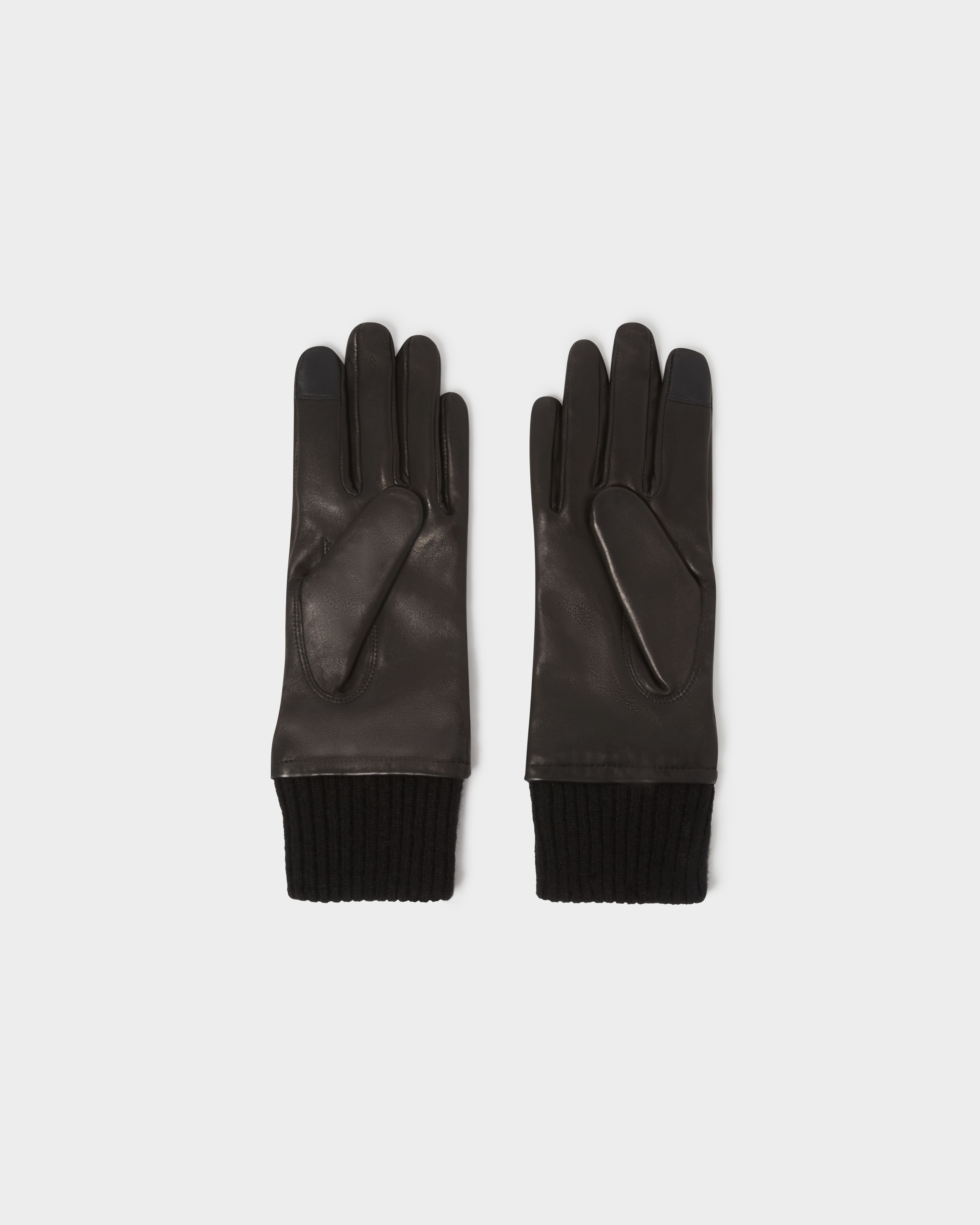 Image number 4 of The Ada Leather Gloves in Black