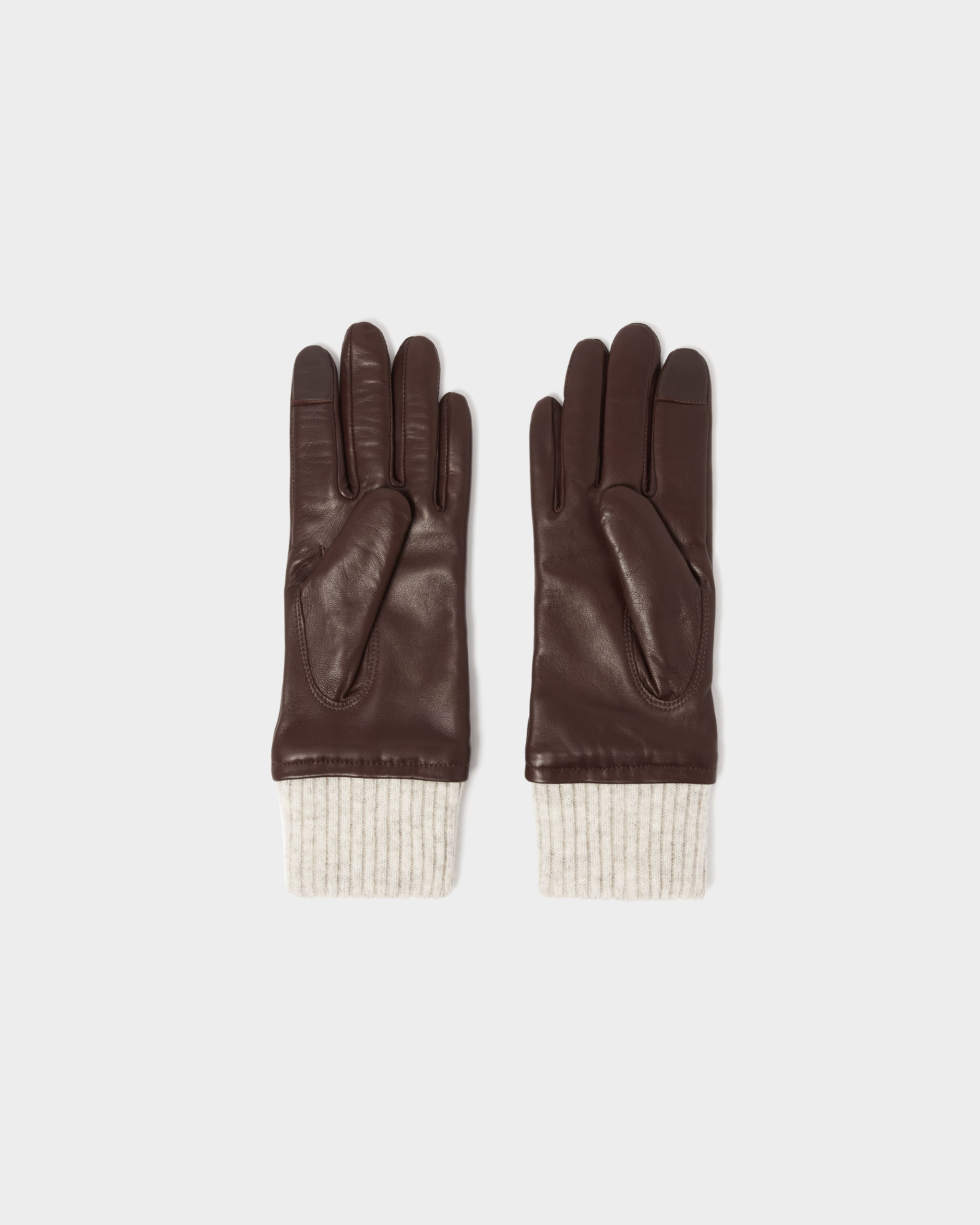 Image number 4 of The Ada Leather Gloves in Cognac