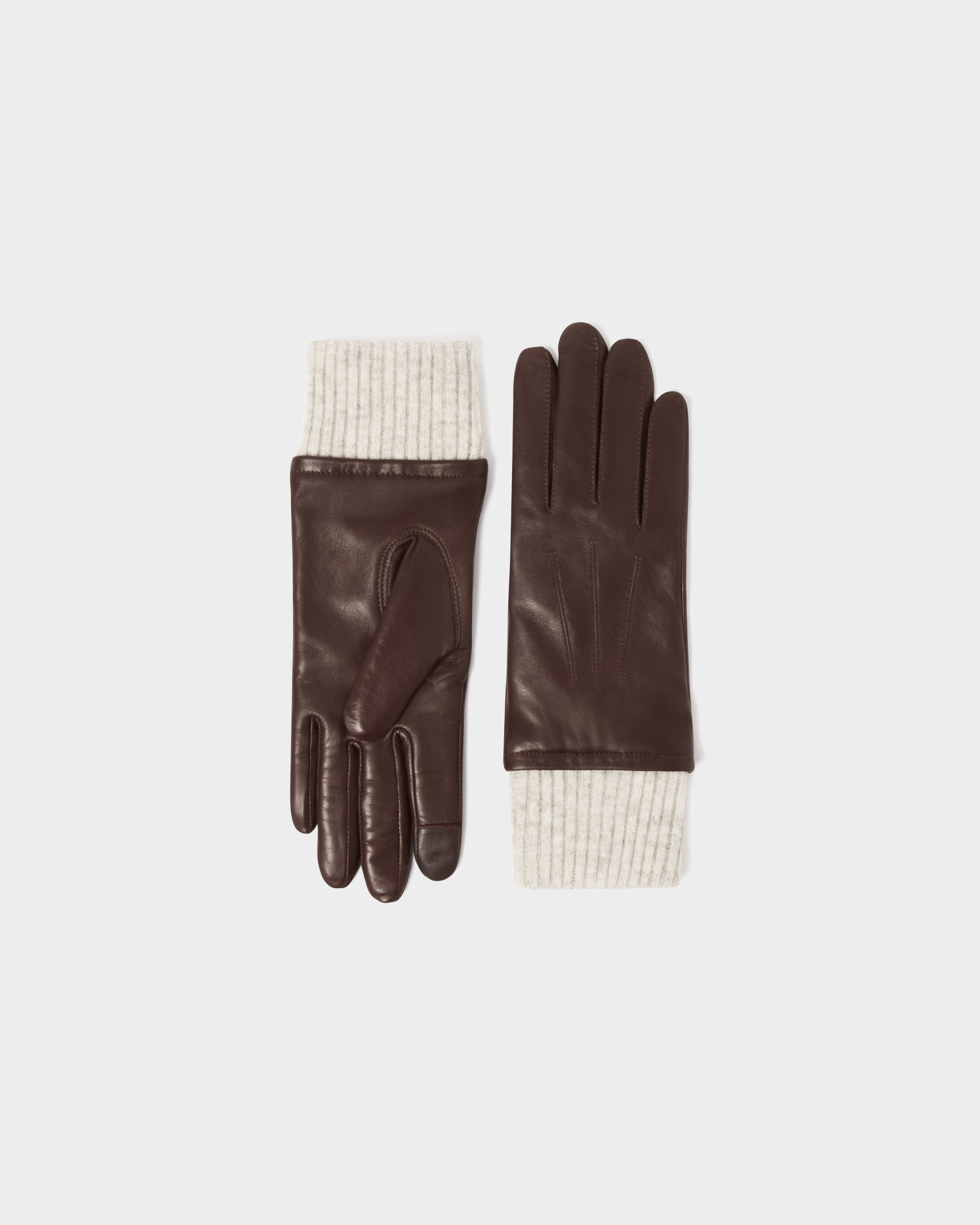 Image number 3 of The Ada Leather Gloves in Cognac