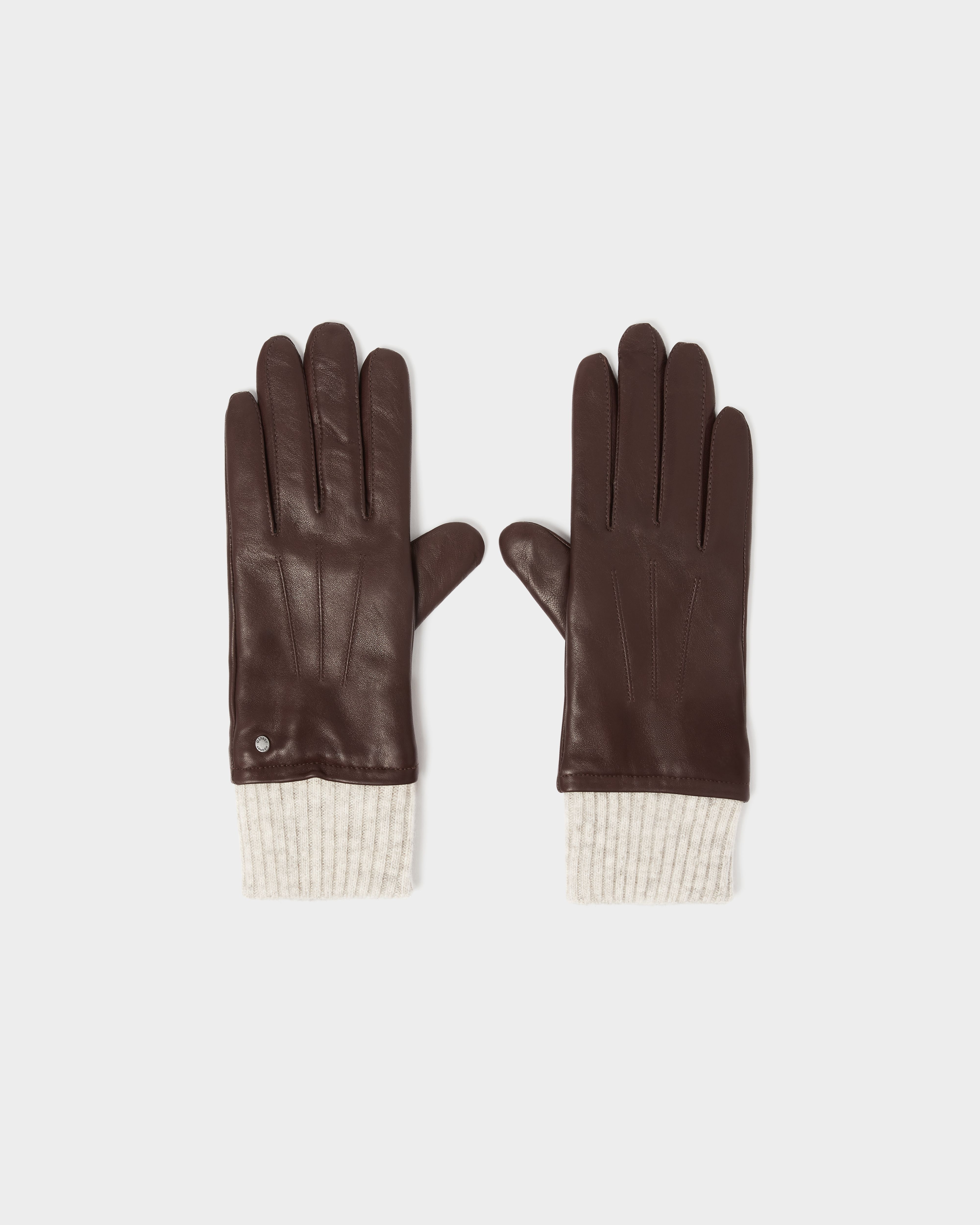 Image number 2 of The Ada Leather Gloves in Cognac
