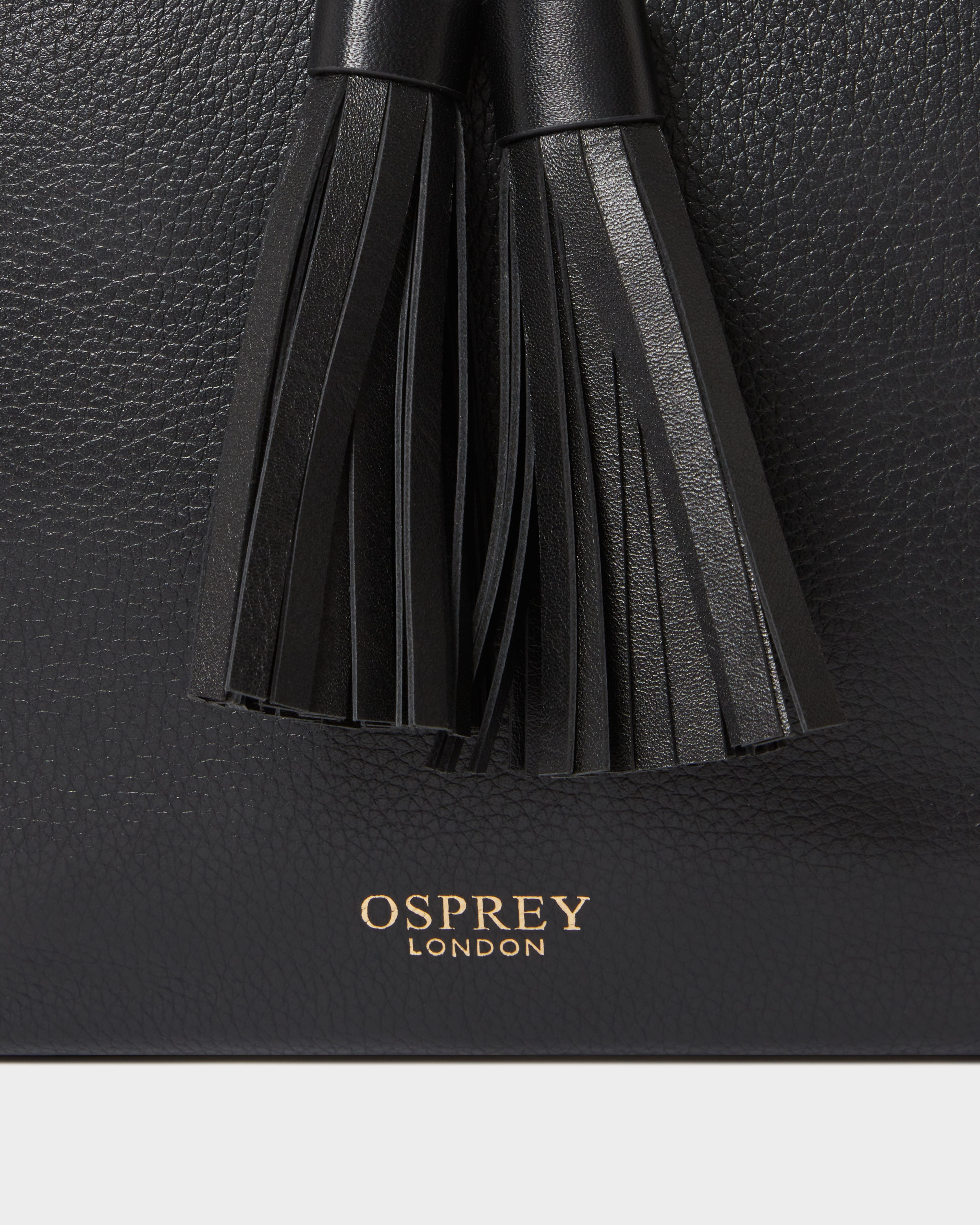 Image number 5 of The Classic Savanna Leather Crossbody in Black