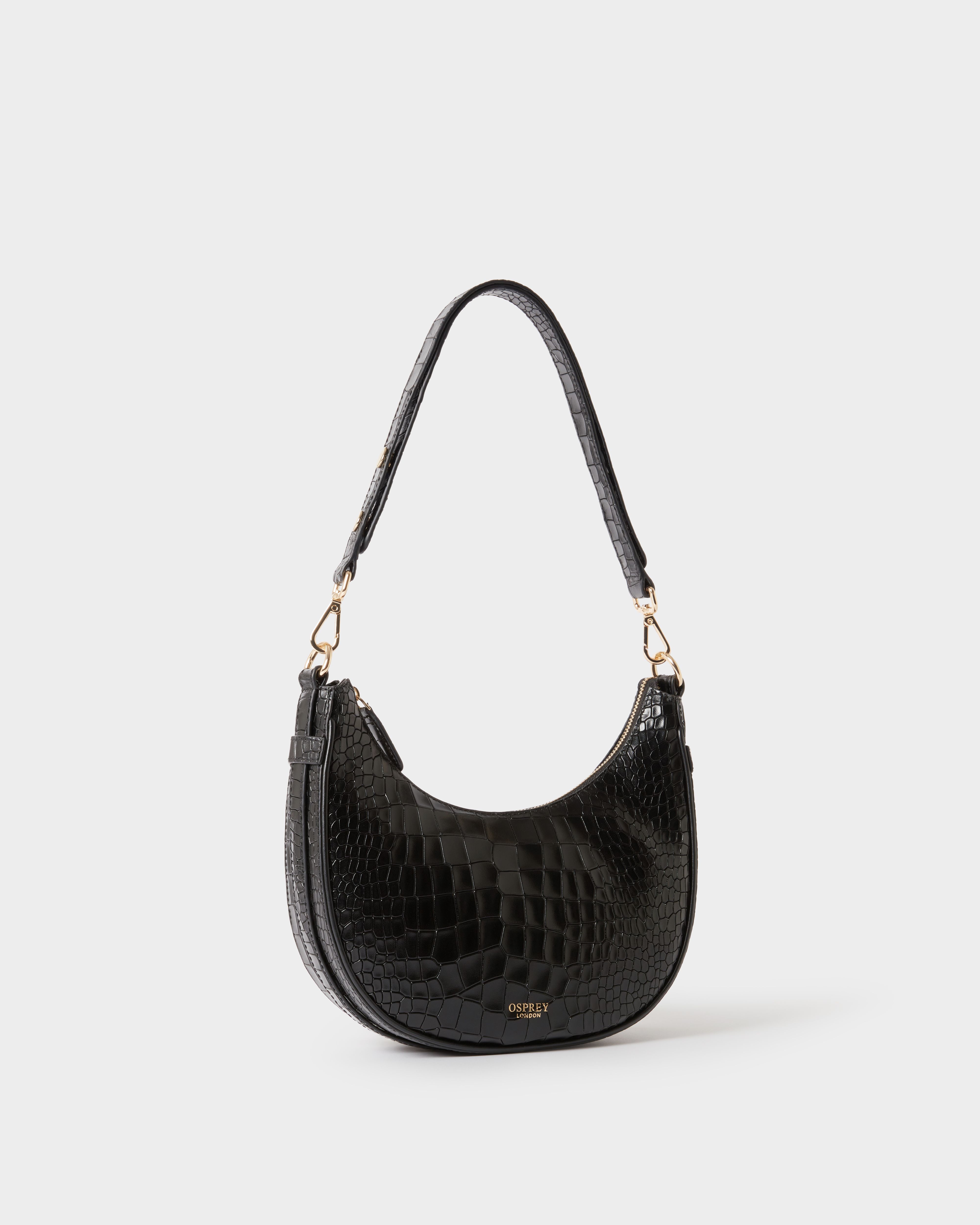 Image number 2 of The Piper Mini Leather Shoulder Bag in Black