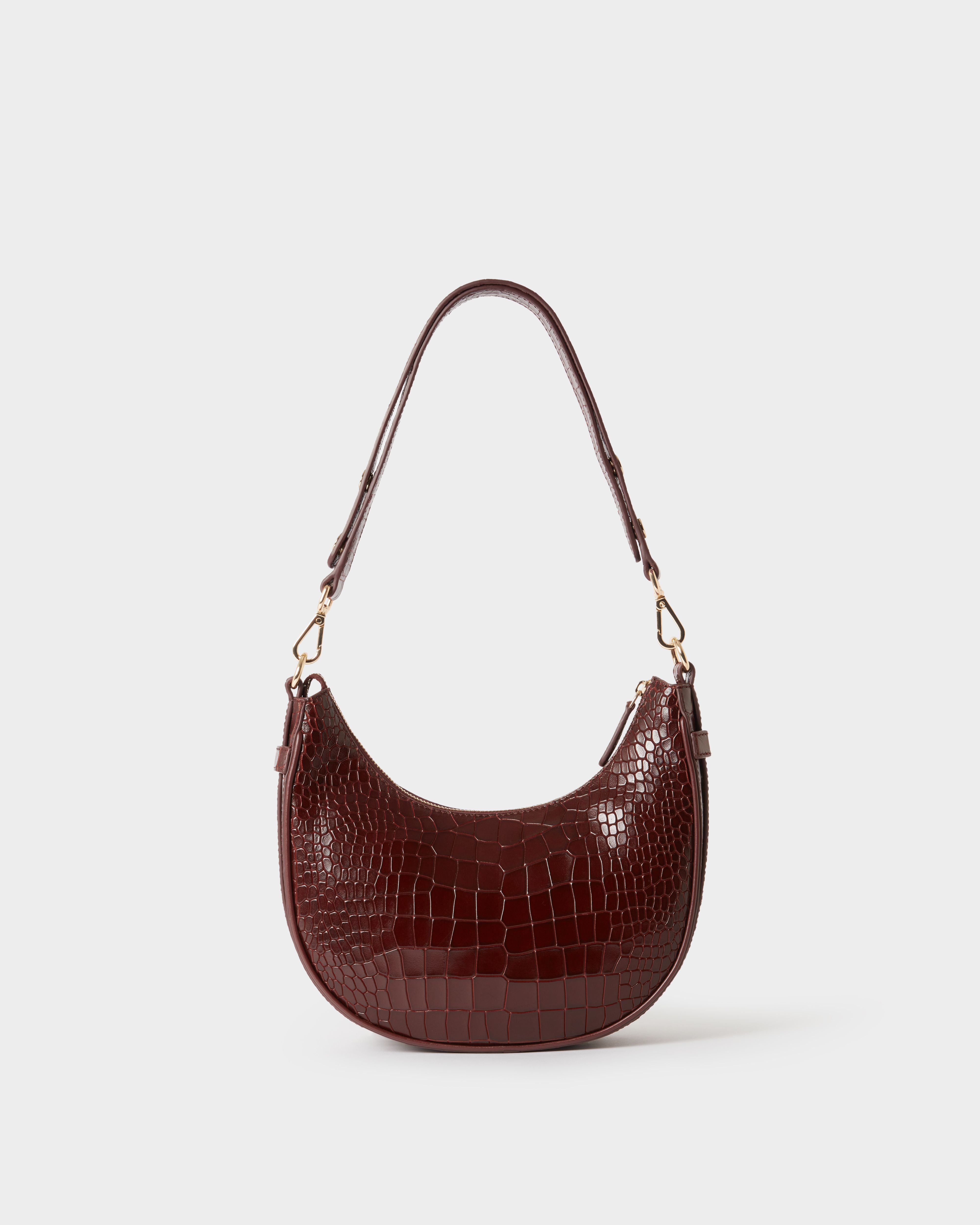 Image number 4 of The Piper Mini Leather Shoulder Bag in Merlot