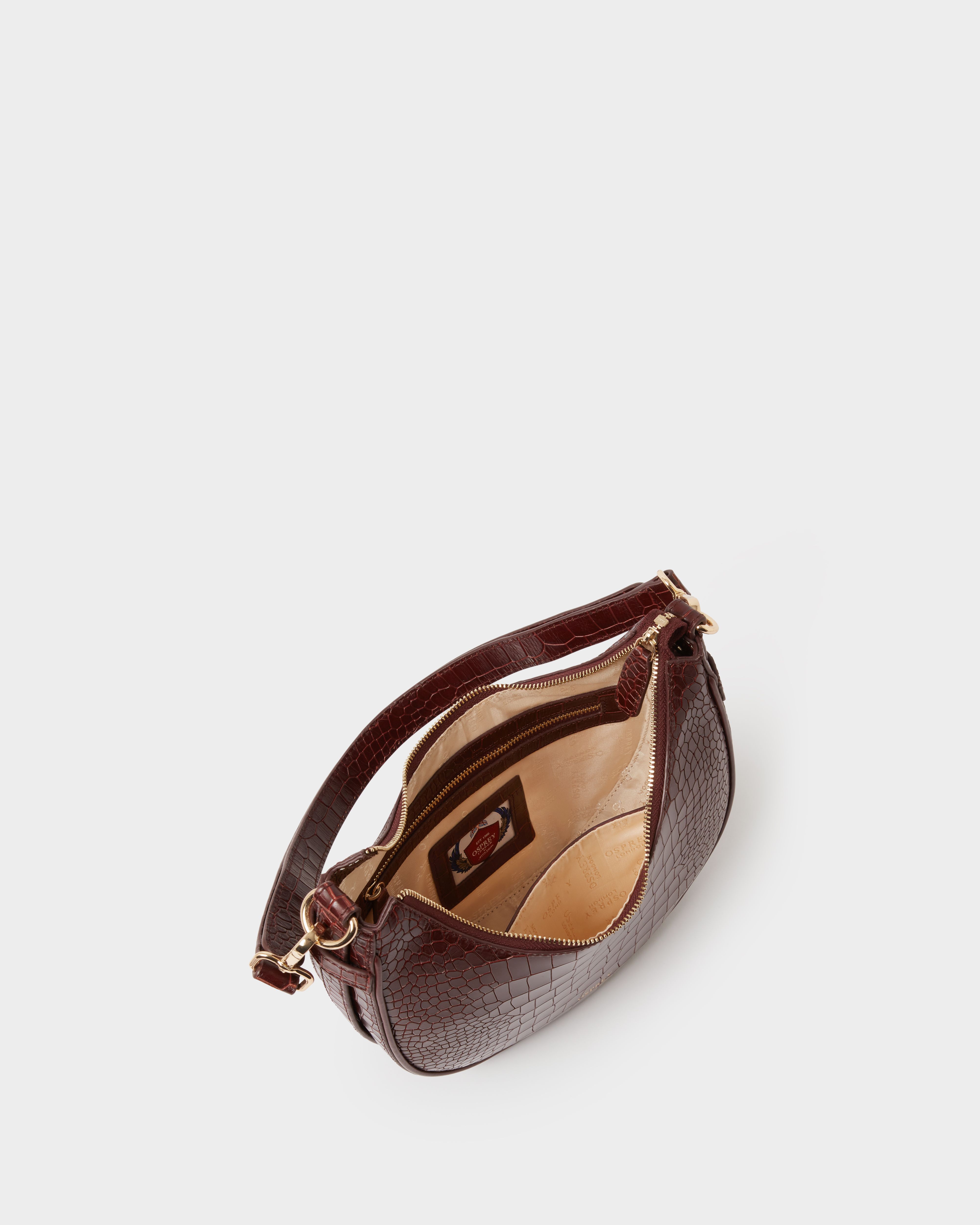 Image number 3 of The Piper Mini Leather Shoulder Bag in Merlot