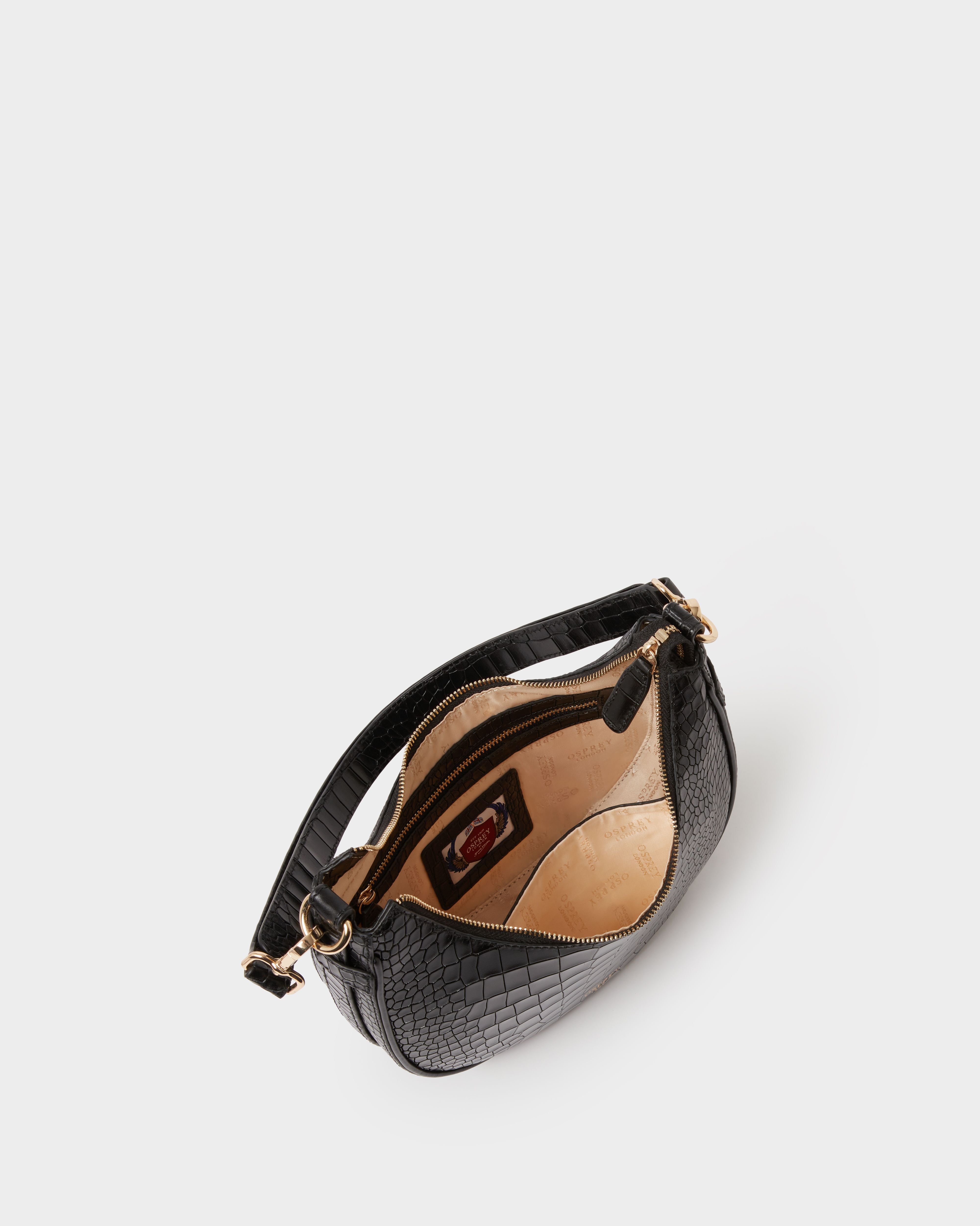 Image number 3 of The Piper Mini Leather Shoulder Bag in Black