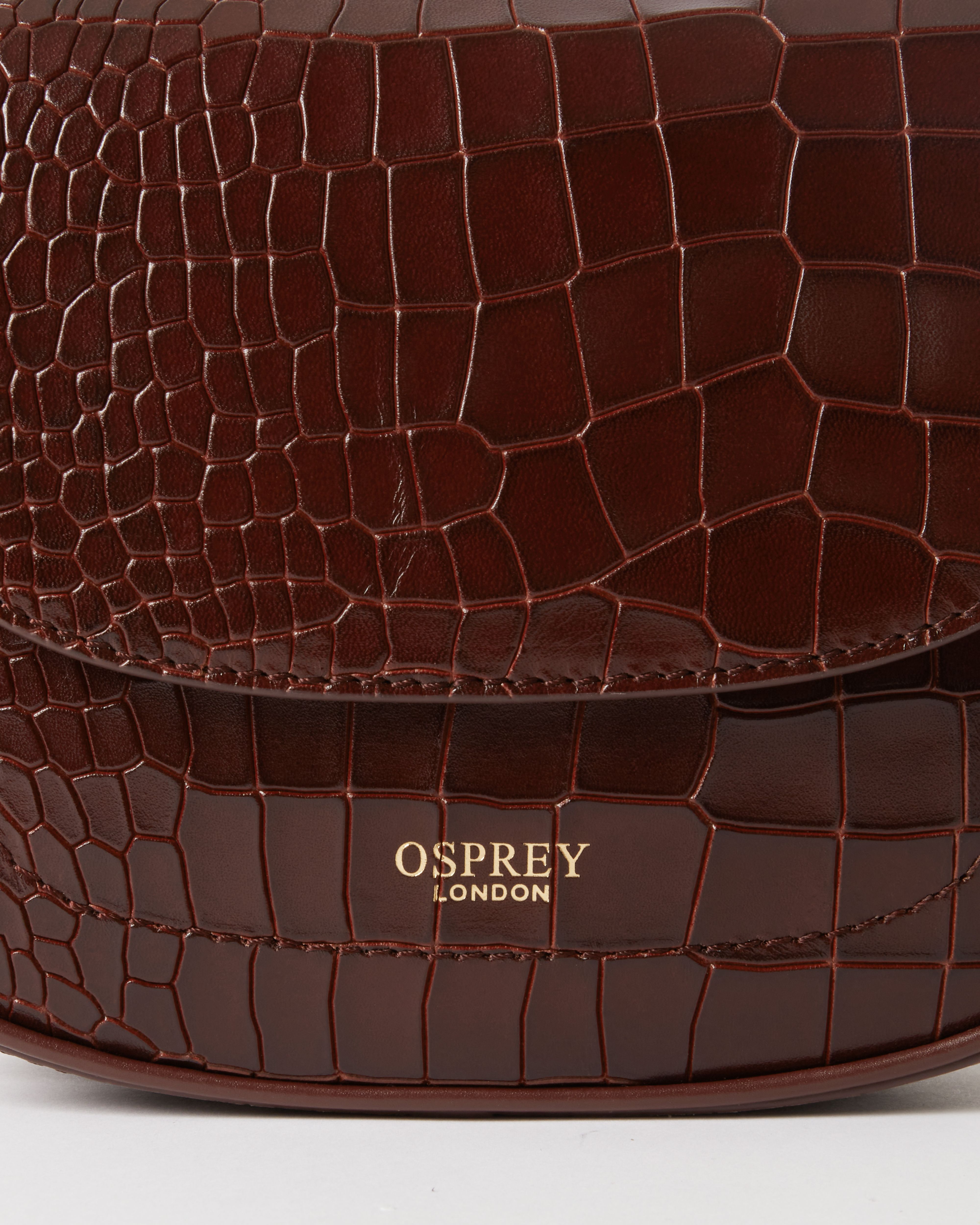 Image number 5 of The Piper Mini Saddle Leather Crossbody in Merlot