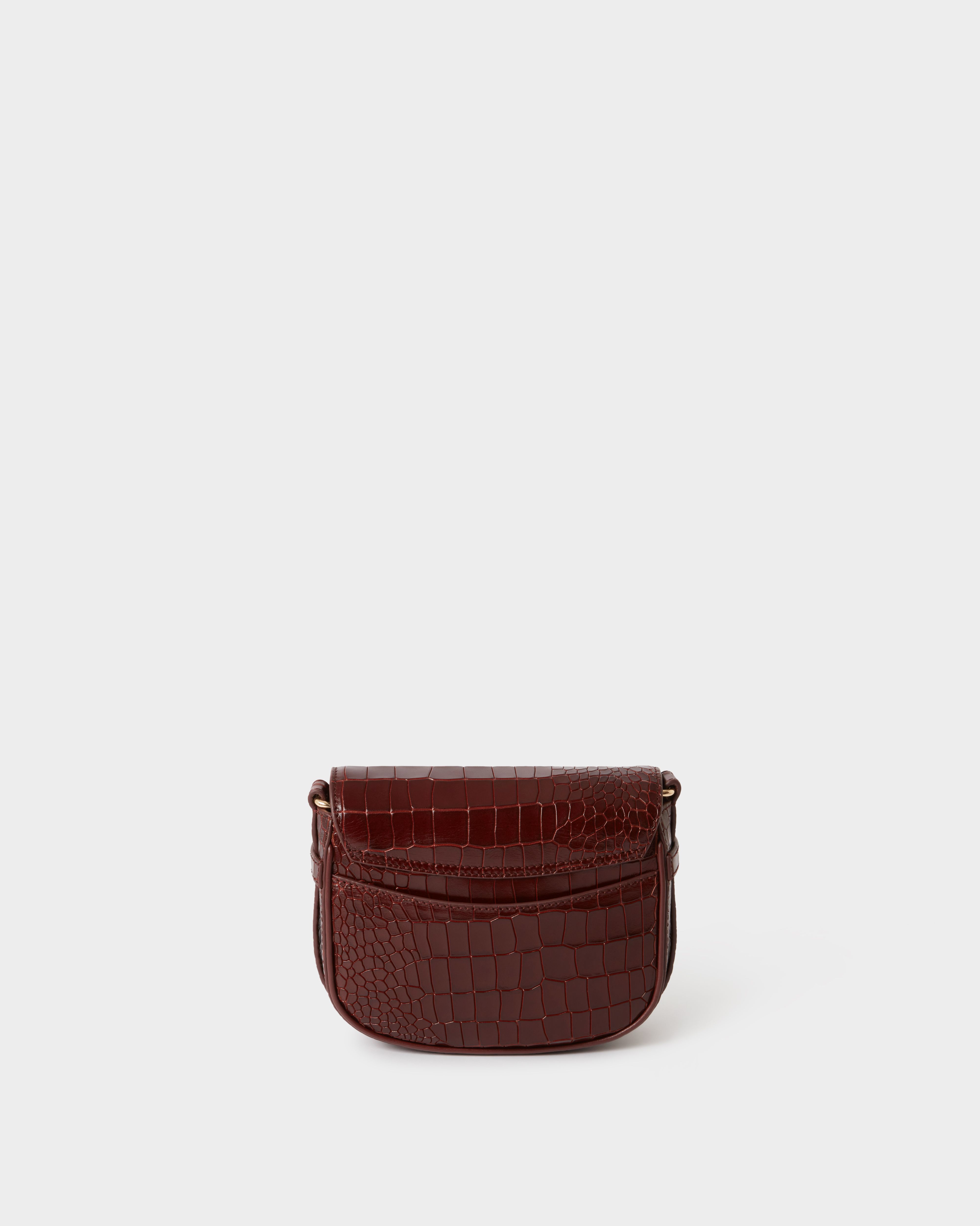 Image number 4 of The Piper Mini Saddle Leather Crossbody in Merlot