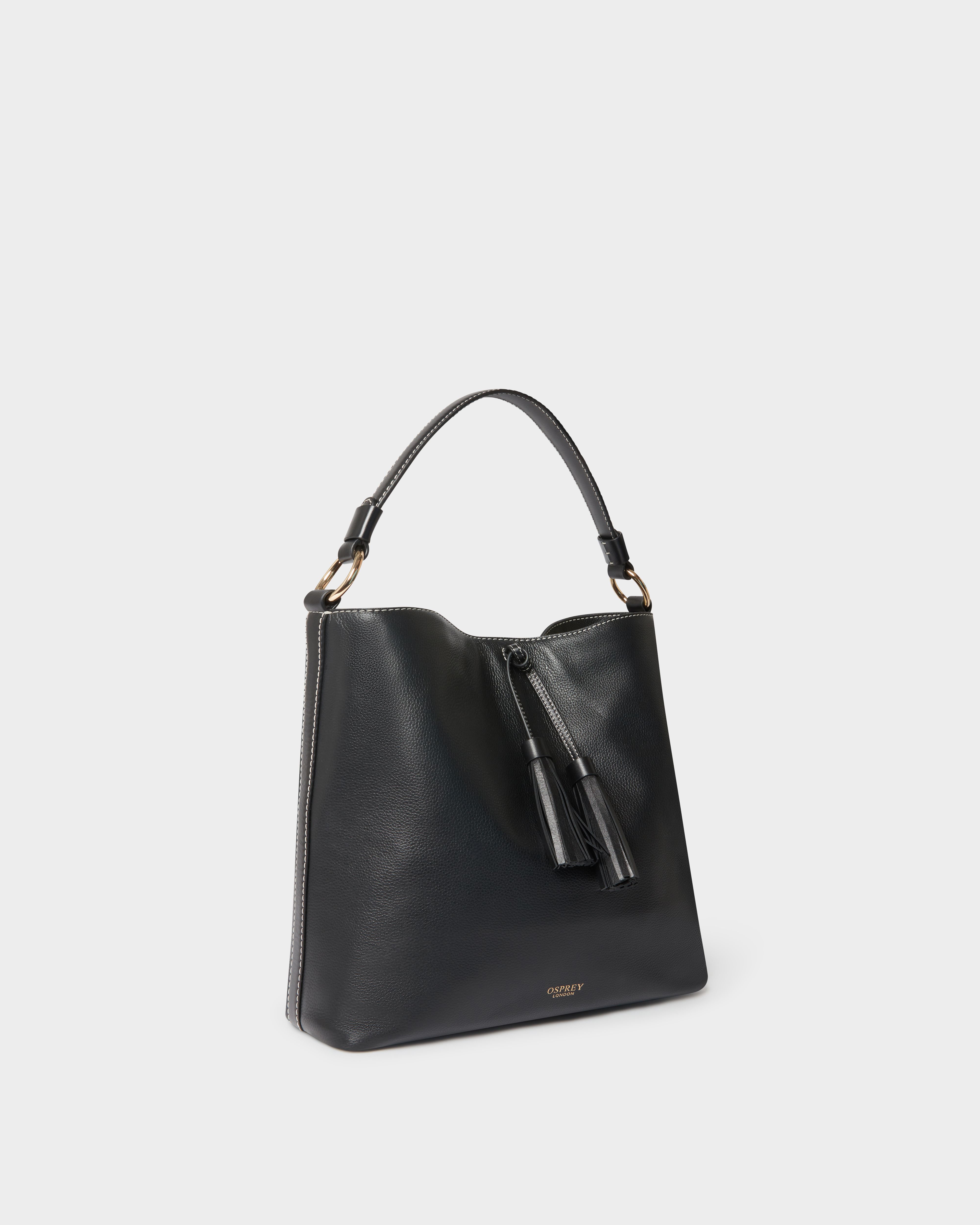 Image number 2 of The Classic Savanna Leather Hobo in Black