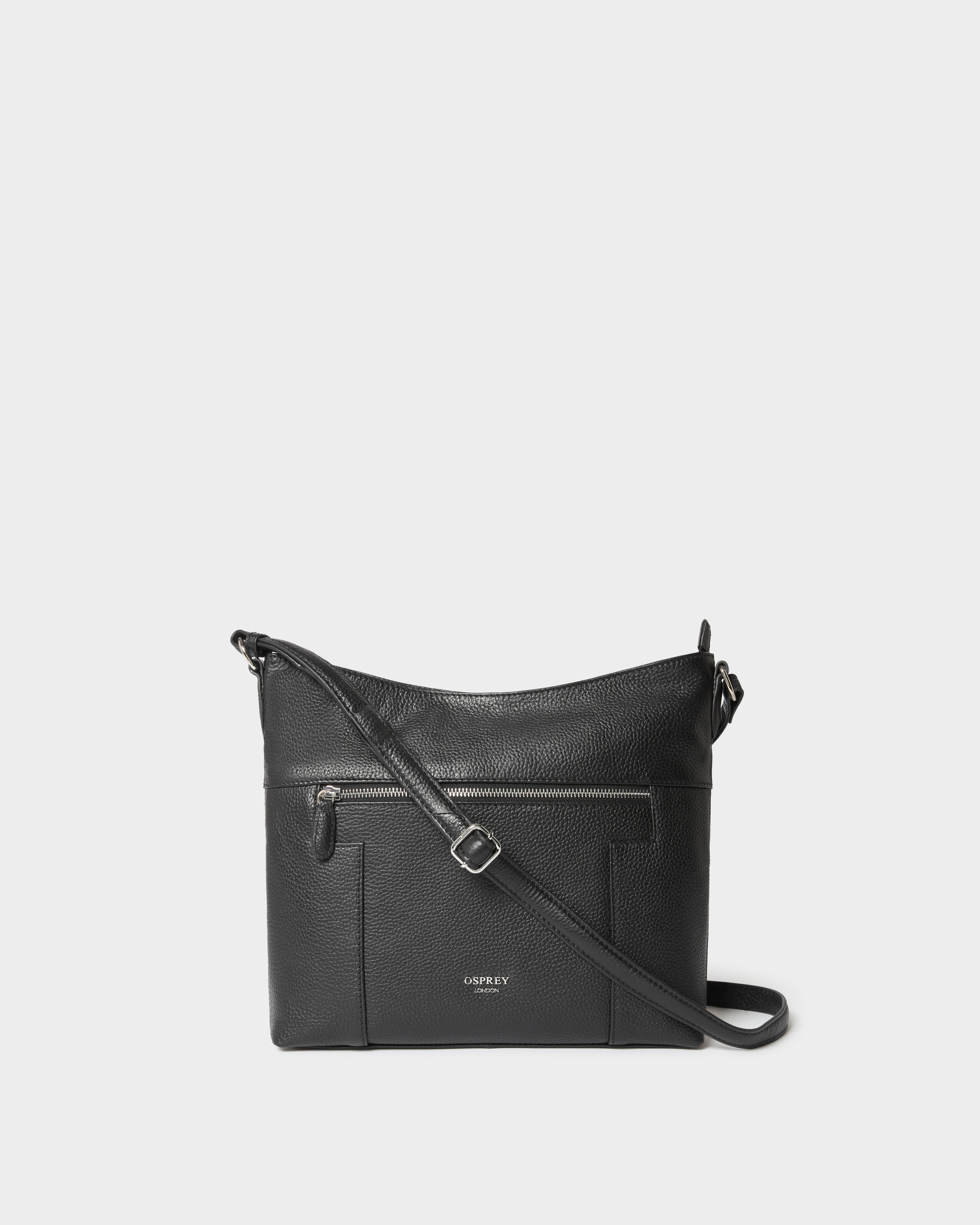 The Darcey Leather Crossbody in Black
