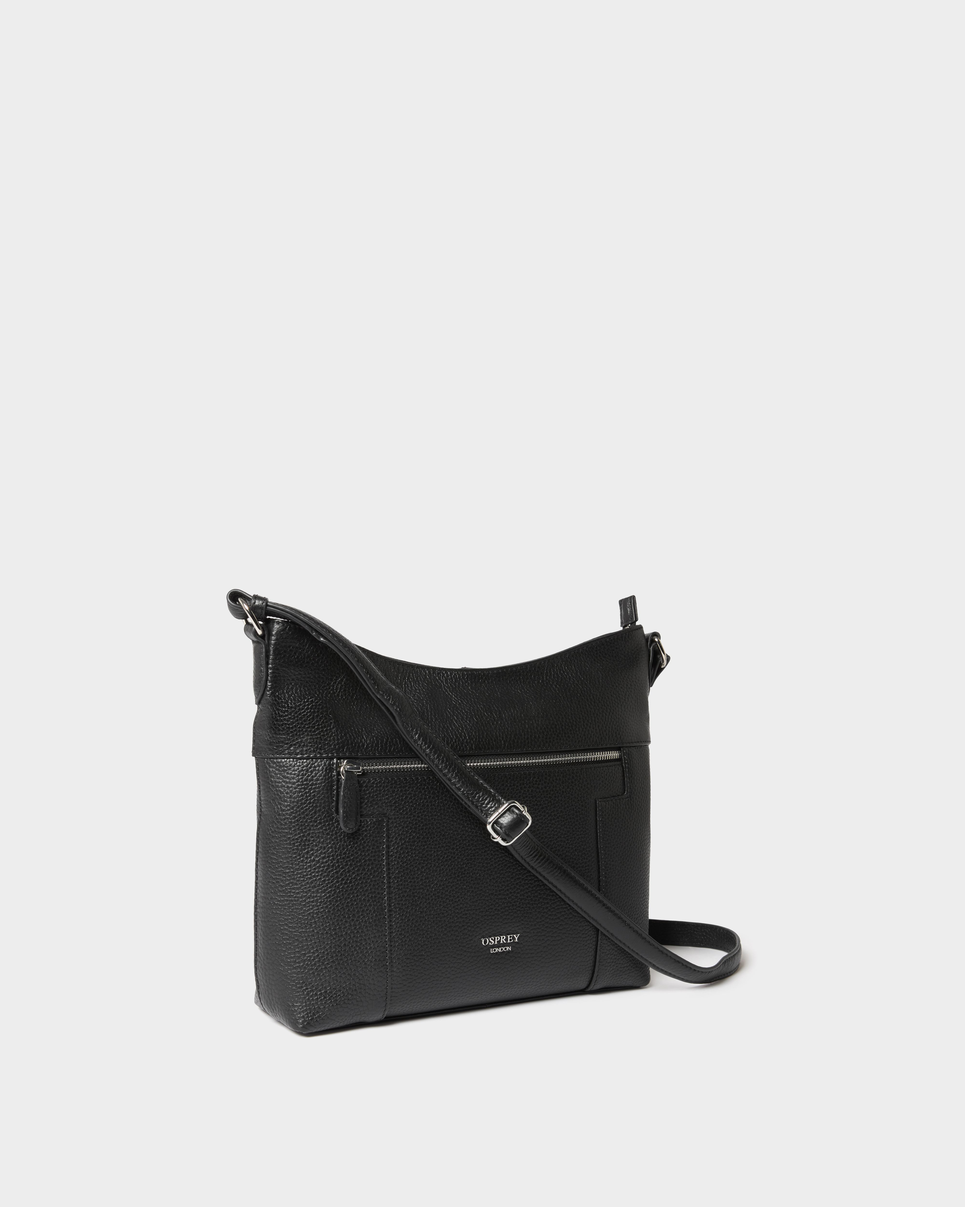 Image number 2 of The Darcey Leather Crossbody in Black