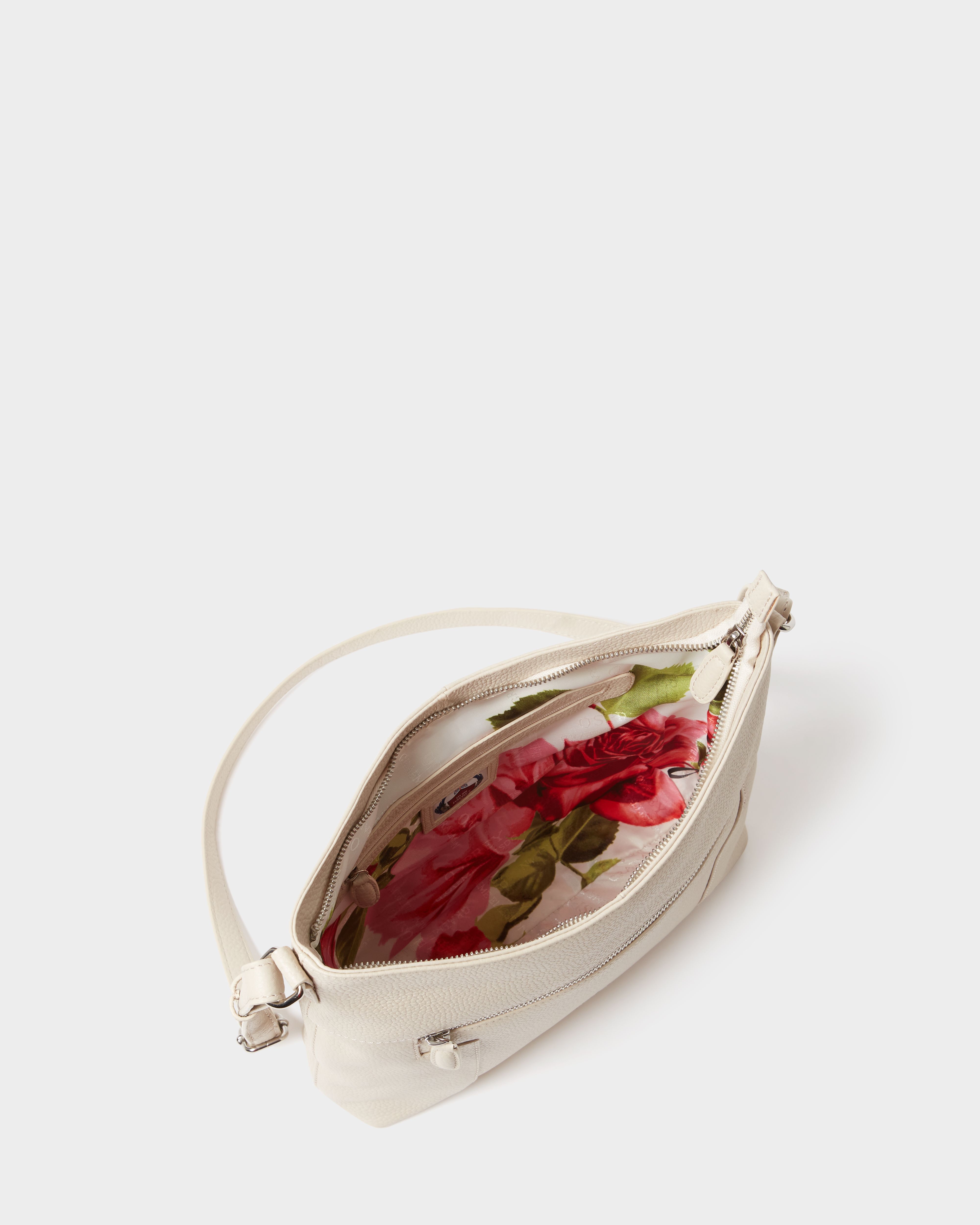 Image number 3 of The Darcey Leather Crossbody in Dove