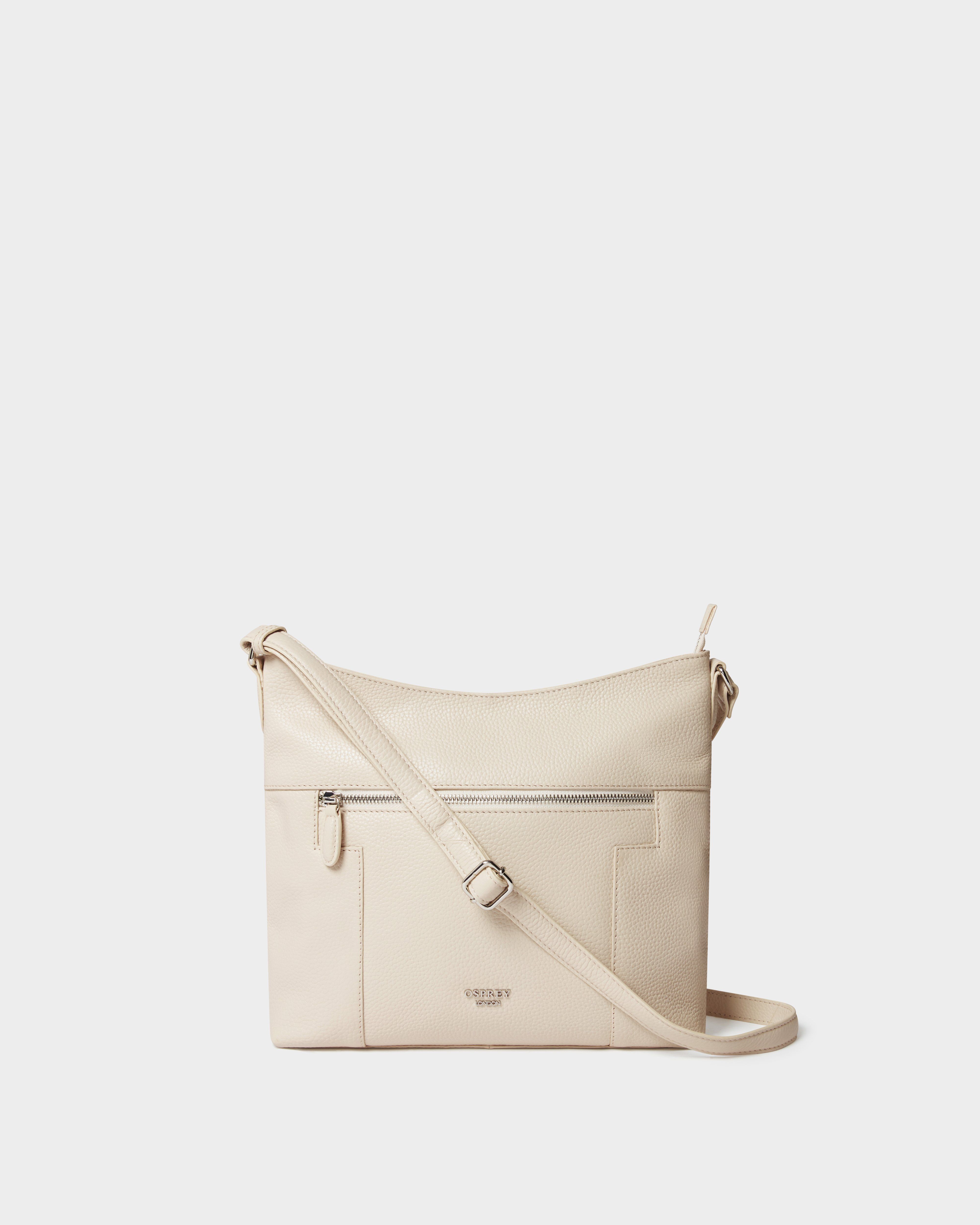 Image number 1 of The Darcey Leather Crossbody in Dove