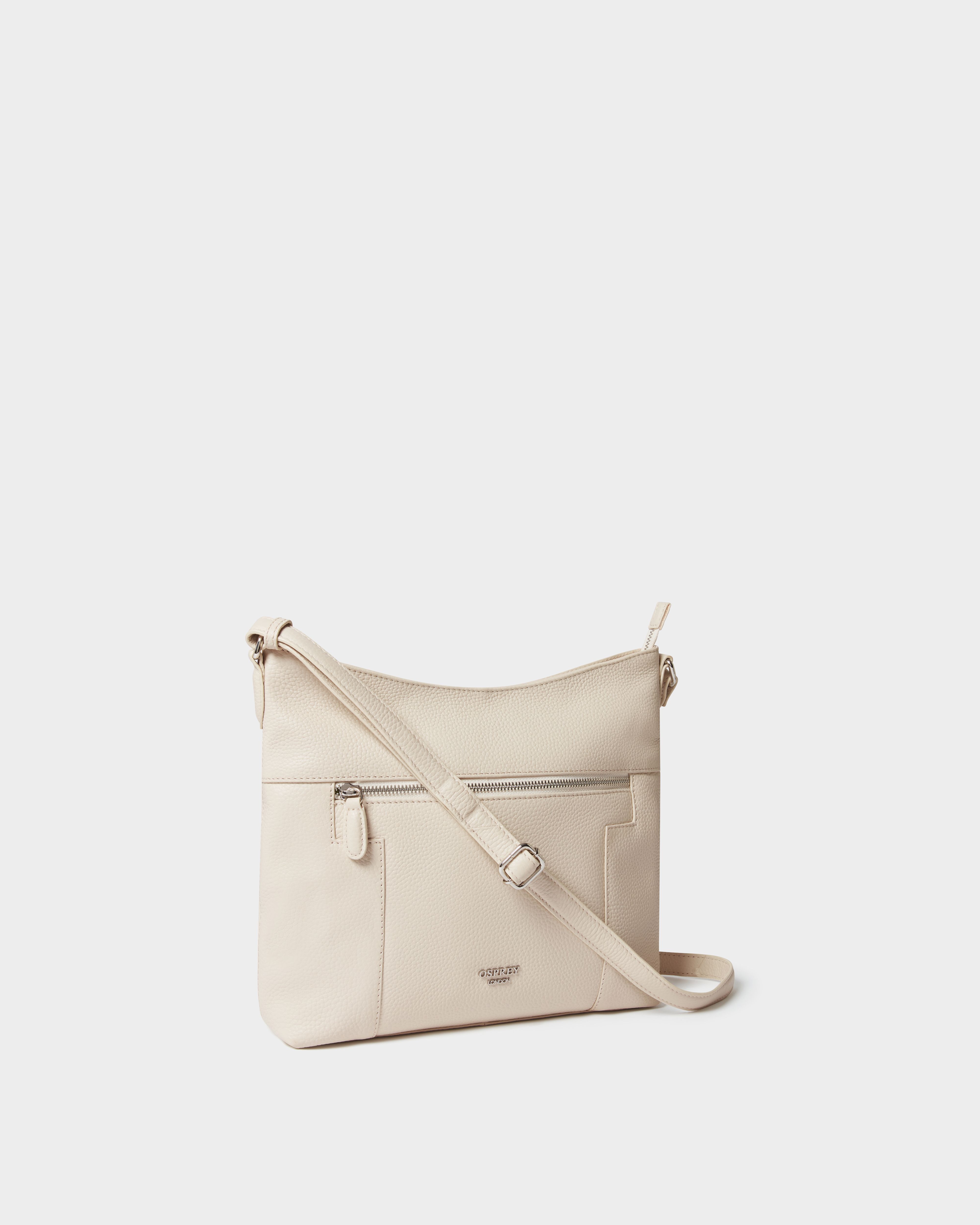 Image number 2 of The Darcey Leather Crossbody in Dove