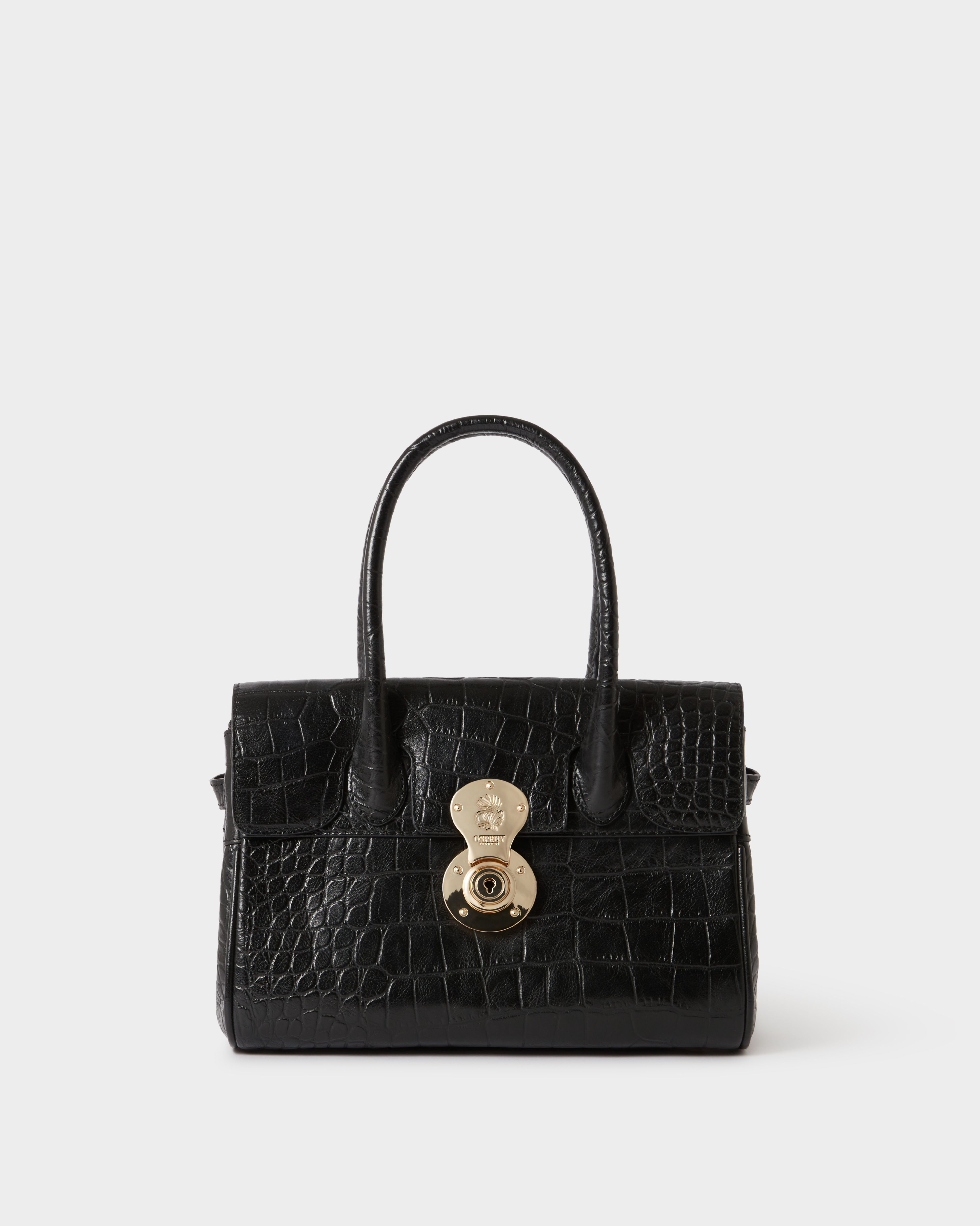 Image number 1 of The Weybridge Leather Mini Grab Bag in Black