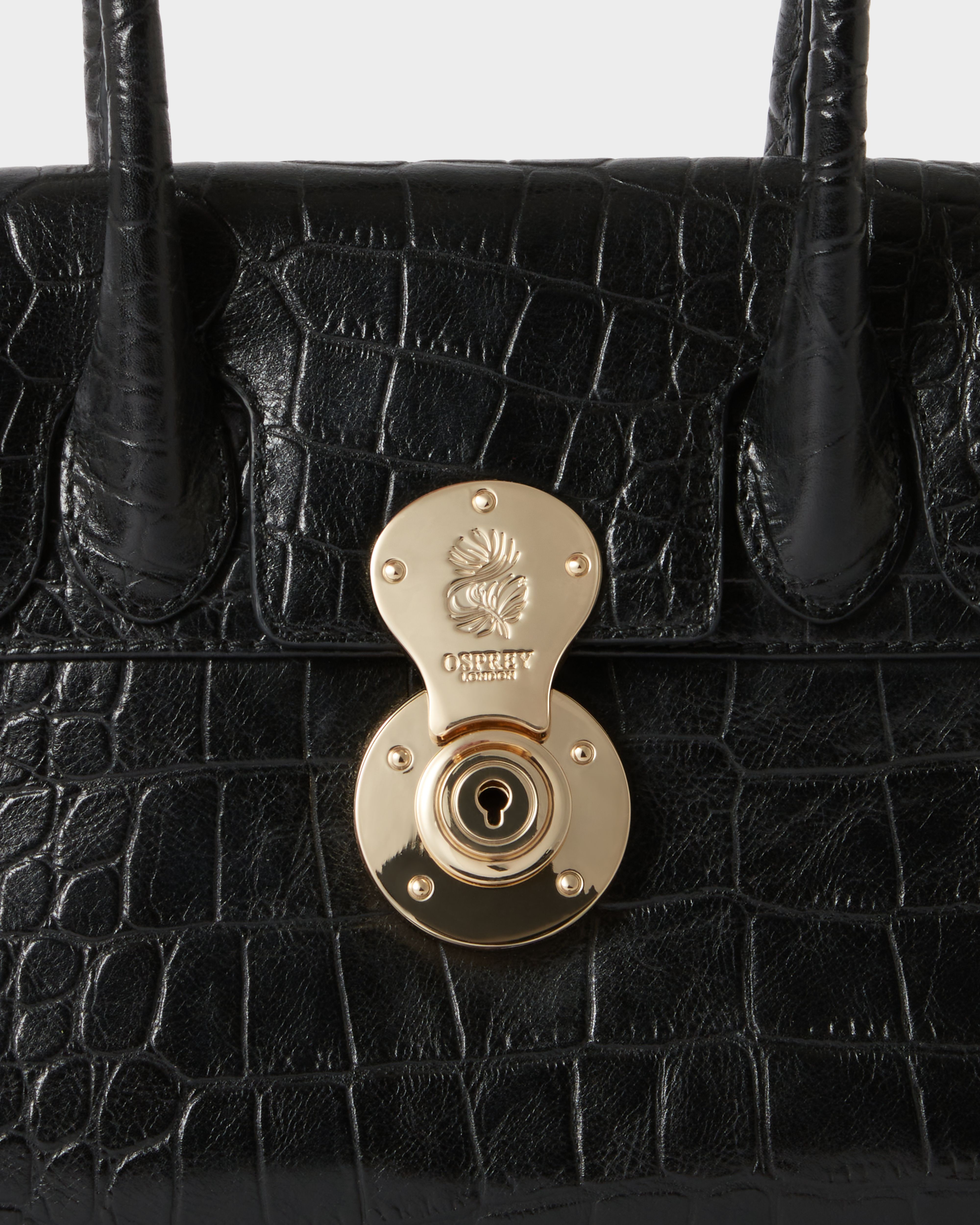 Image number 5 of The Weybridge Leather Mini Grab Bag in Black