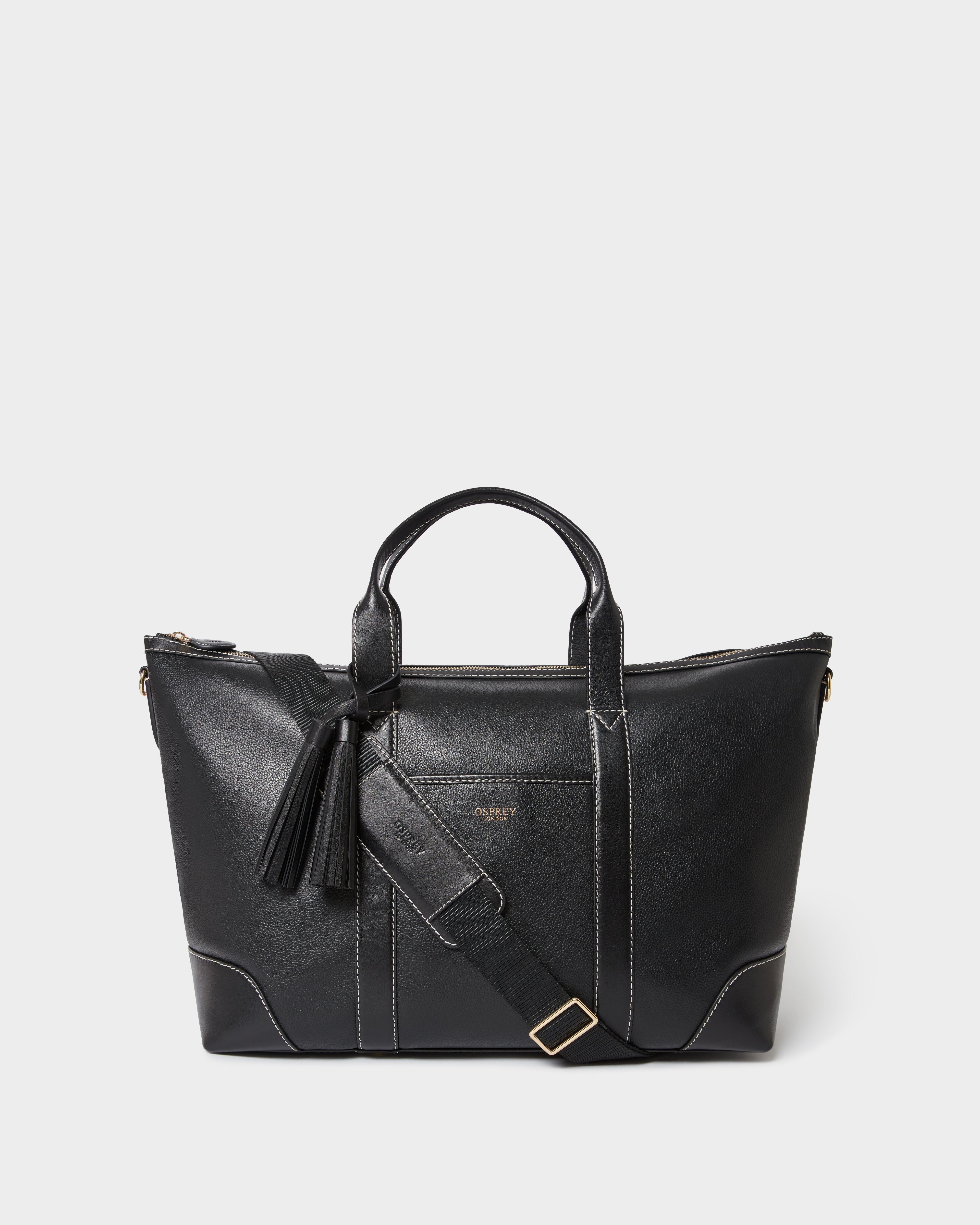 The Classic Savanna Leather Weekender in Black