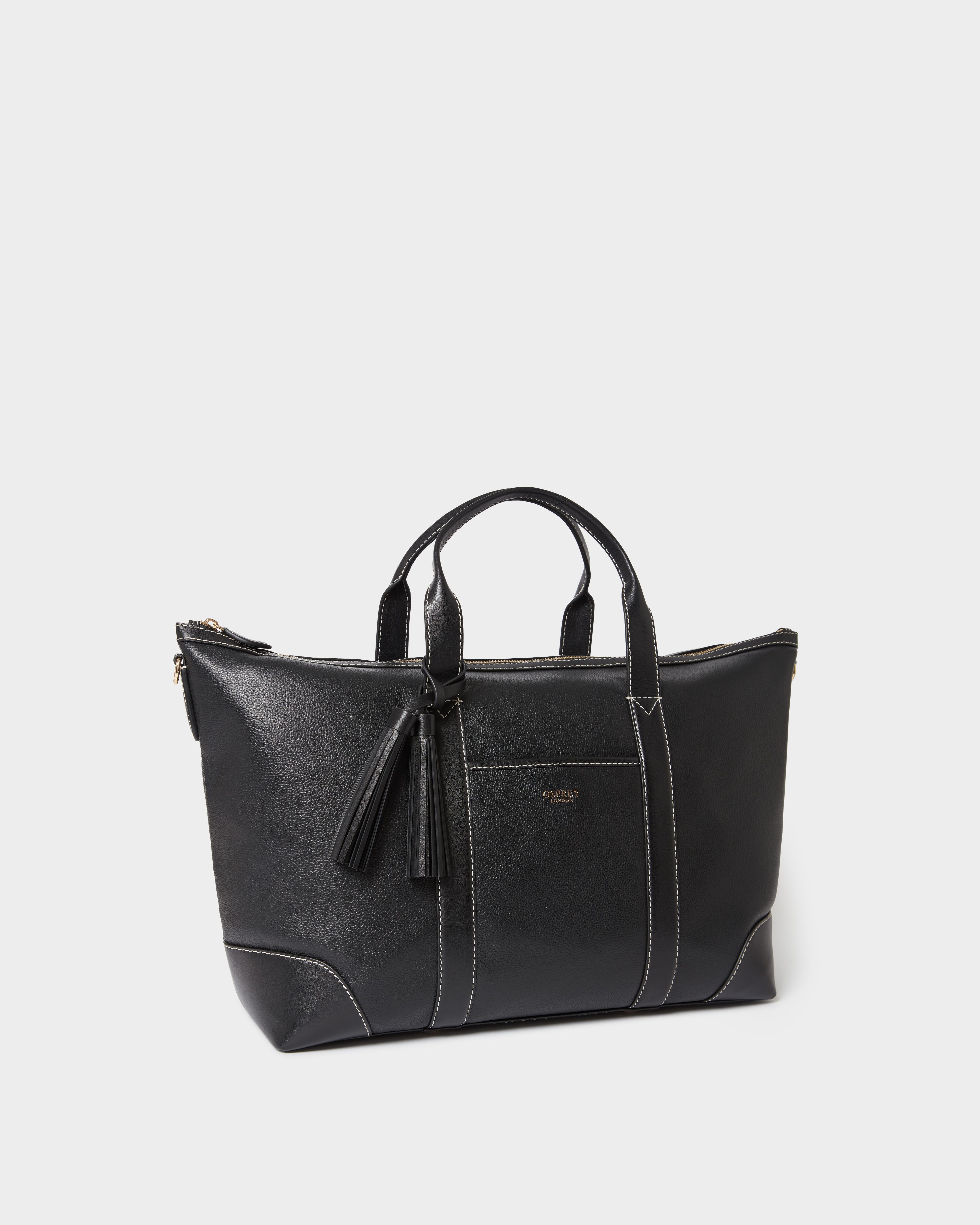 Image number 2 of The Classic Savanna Leather Weekender in Black