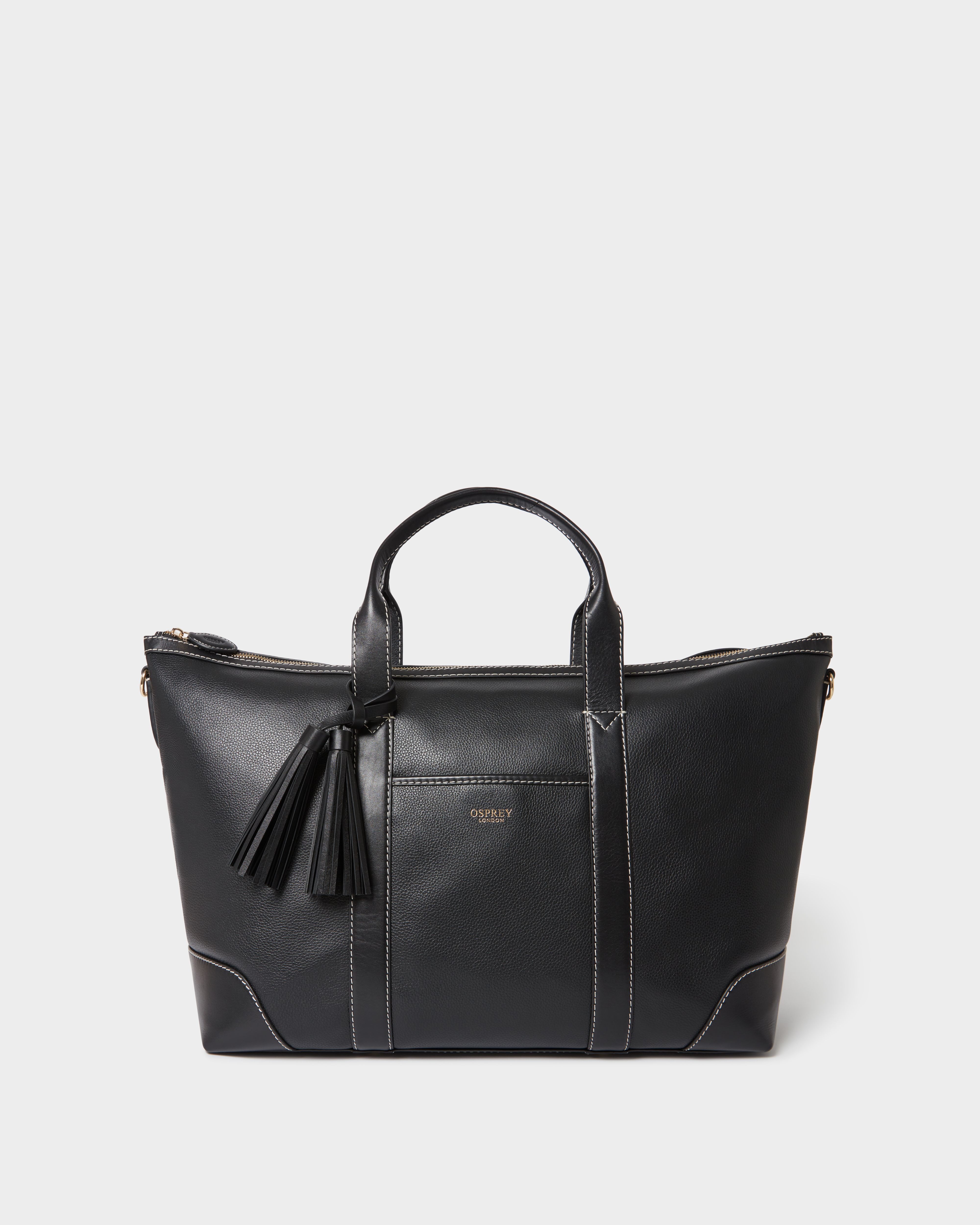 Image number 3 of The Classic Savanna Leather Weekender in Black