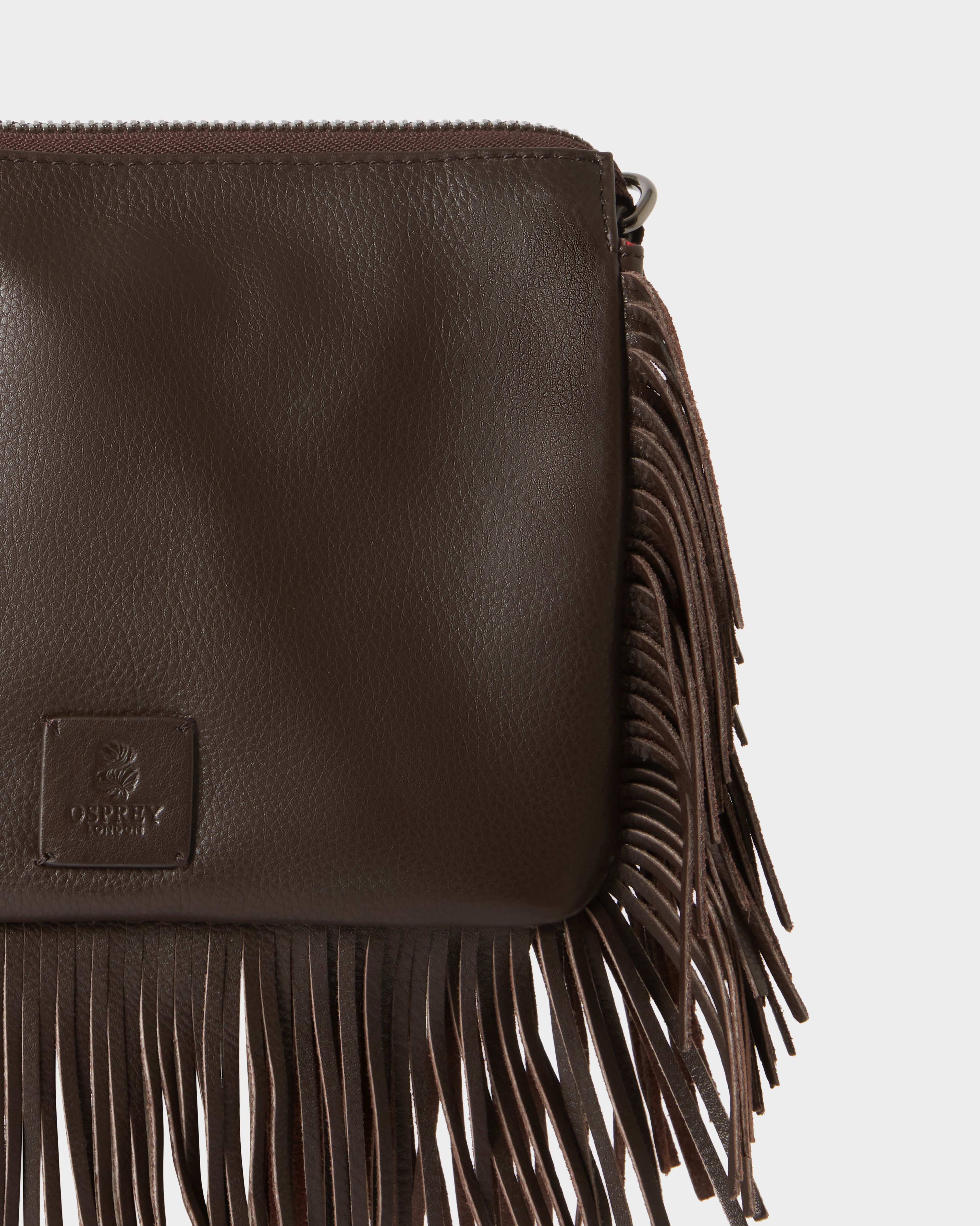 Image number 5 of The Faithful Leather Crossbody in Chocolate