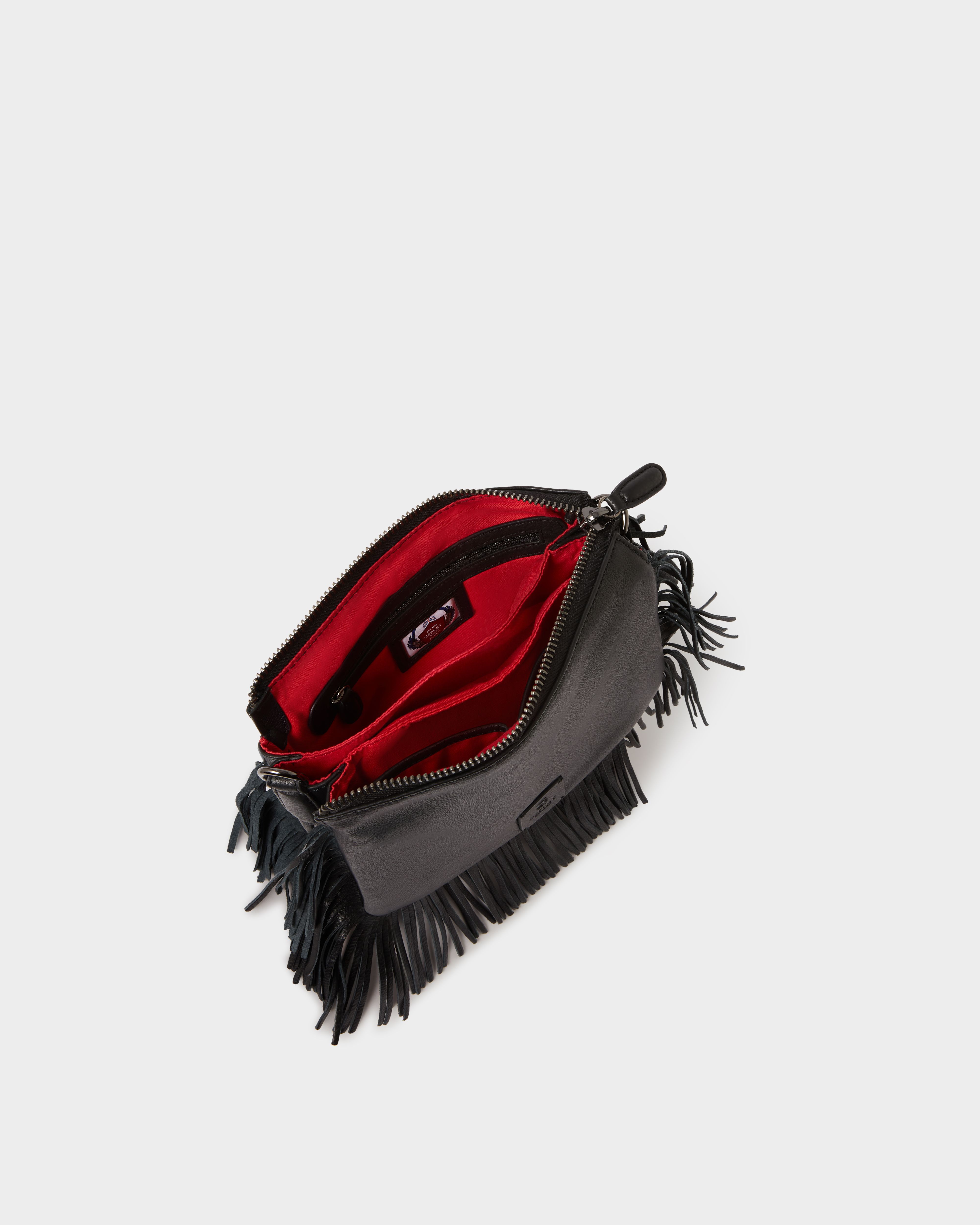 Image number 3 of The Faithful Leather Crossbody in Black