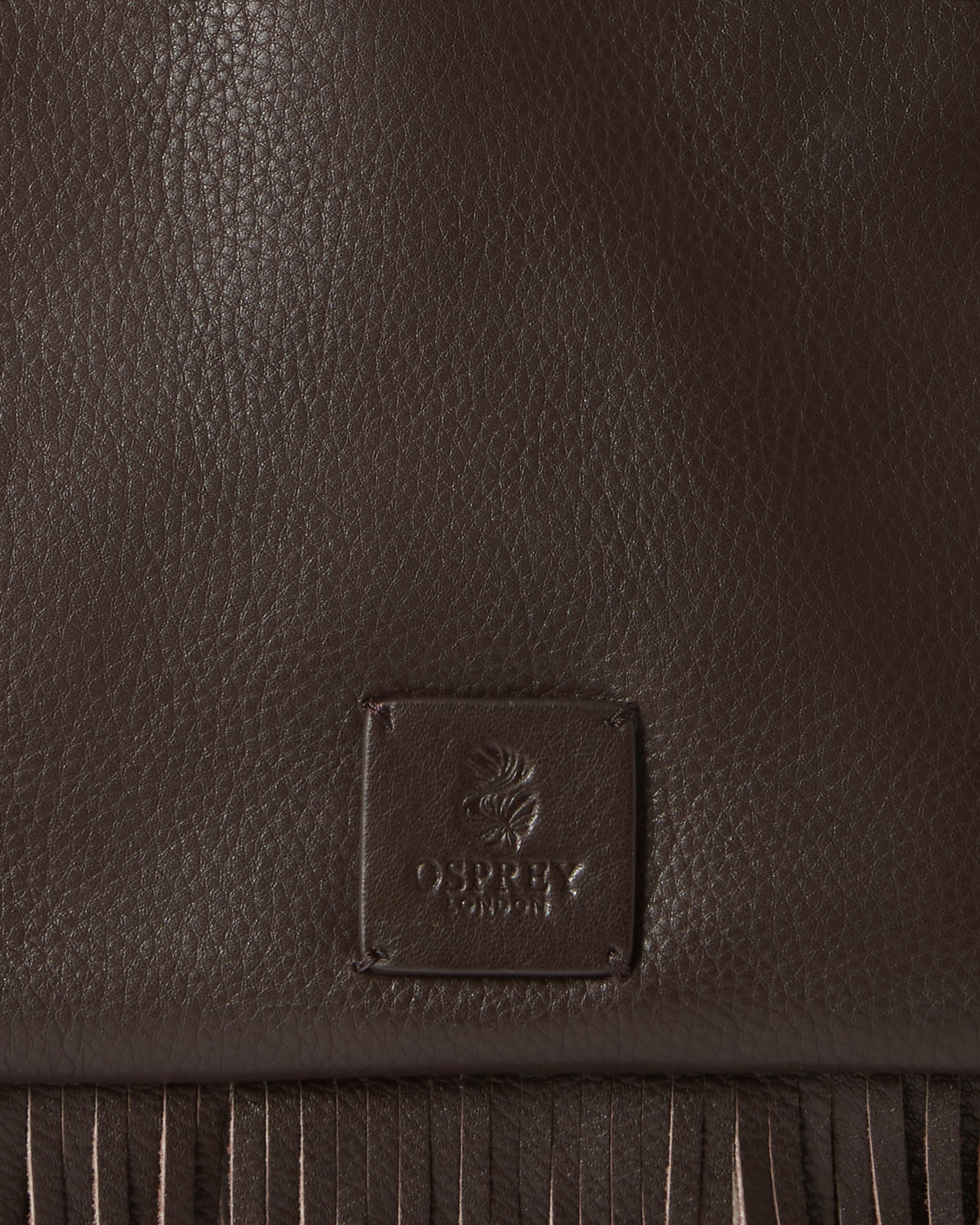 Image number 6 of The Faithful Leather Crossbody in Chocolate