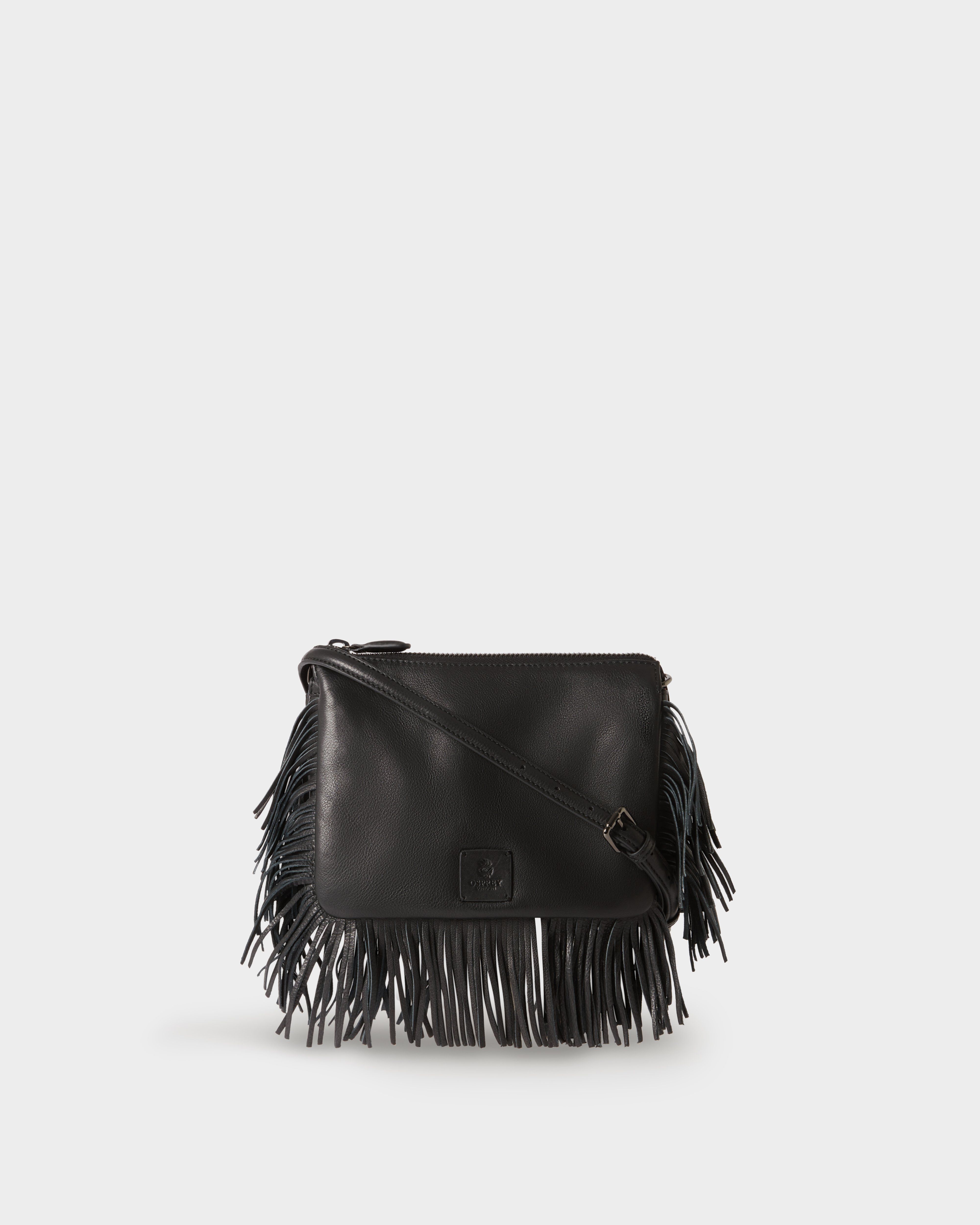 Image number 1 of The Faithful Leather Crossbody in Black