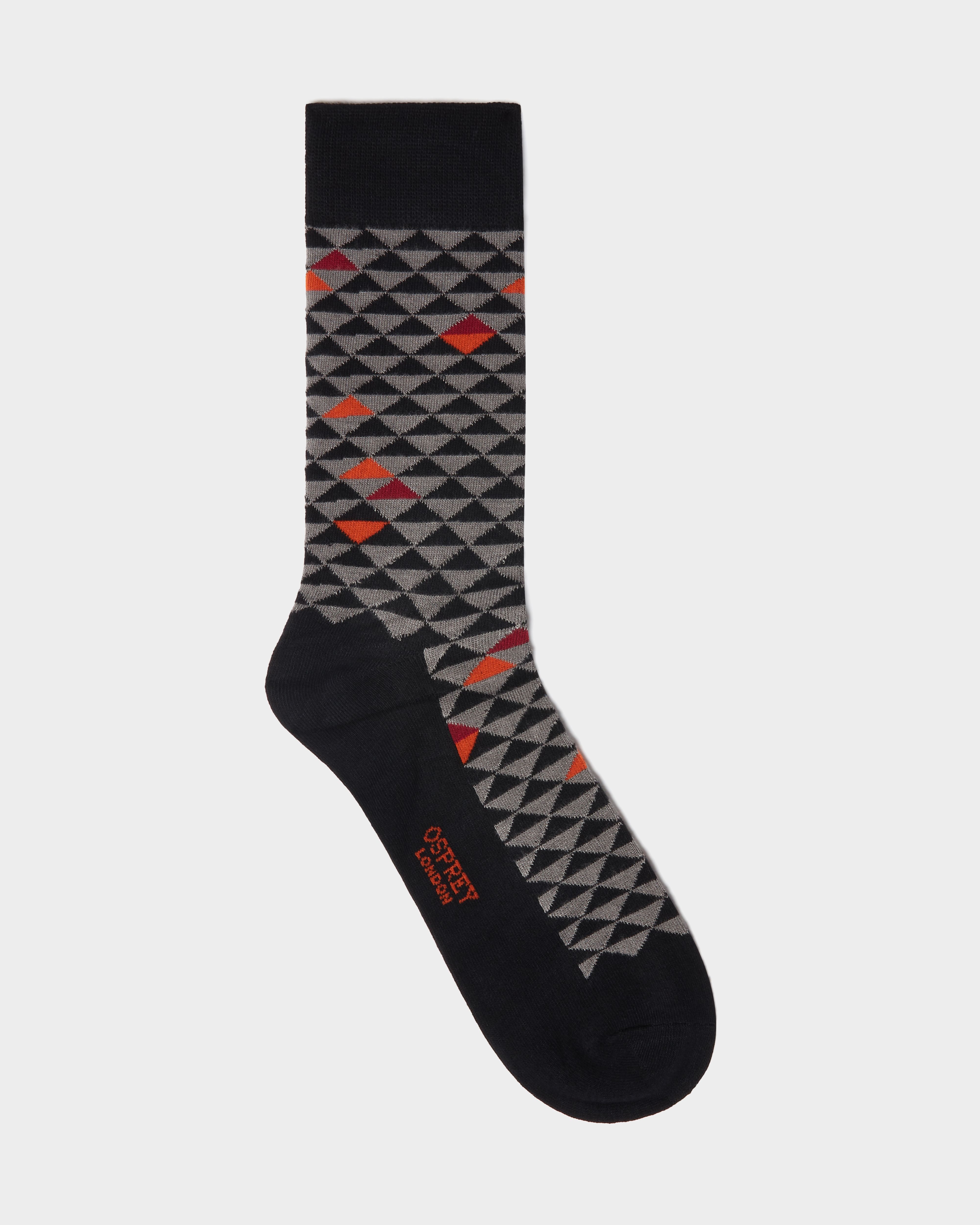 Image number 3 of Mens Bamboo Boxed Socks Set of 3 in Geometric Multi