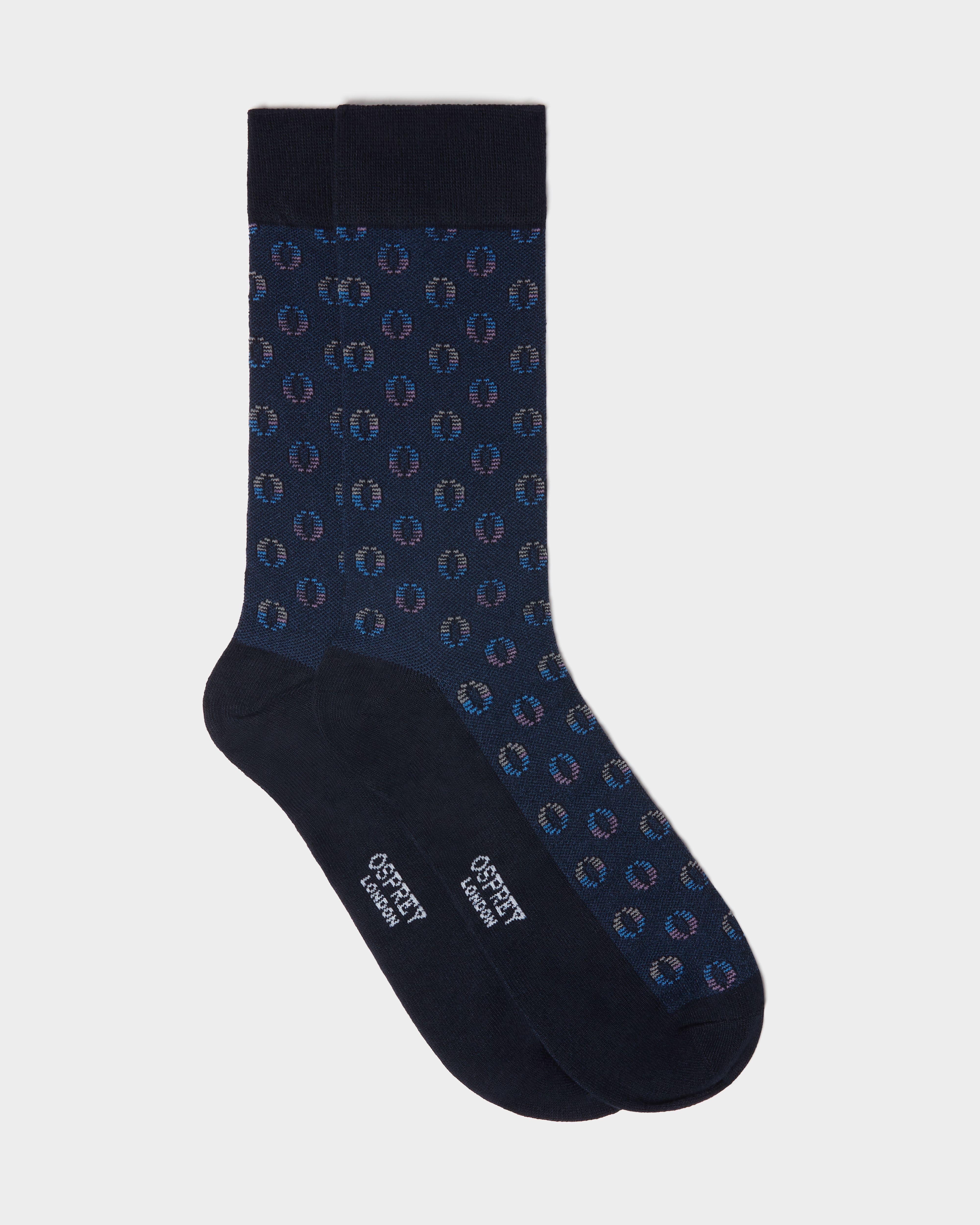 Image number 3 of Mens Bamboo Boxed Socks Set of 3 in Purple Multi
