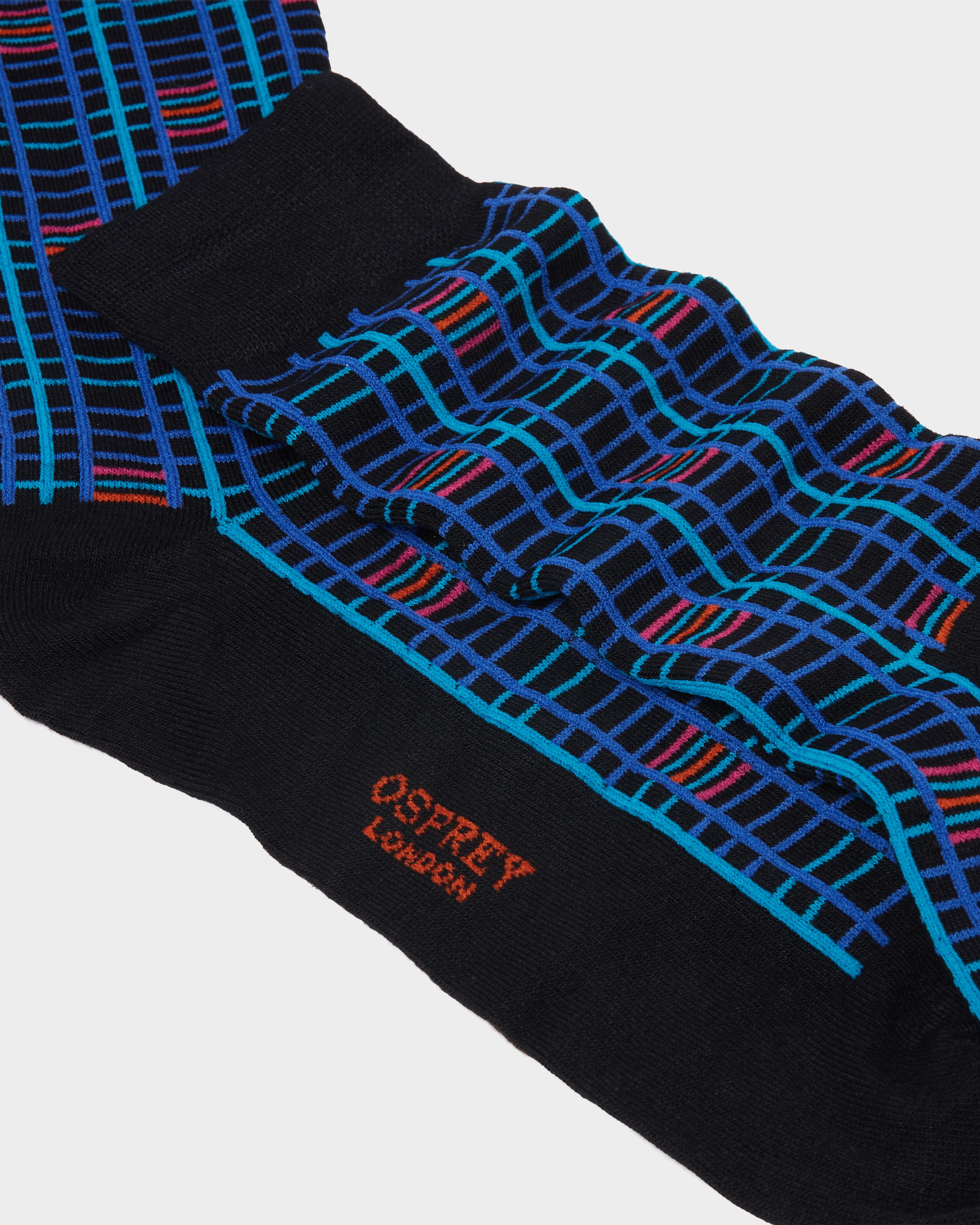 Image number 4 of Mens Bamboo Boxed Socks Set of 3 in Purple Multi